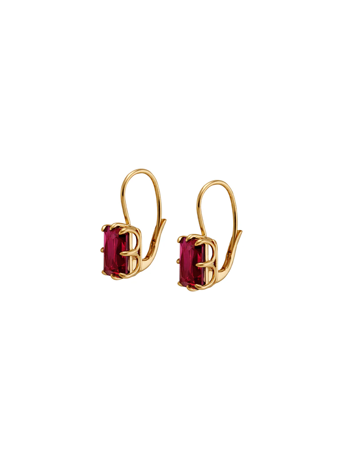 Dorsey - EMILE EARRINGS IN LAB RED SAPPHIRE - Image 2
