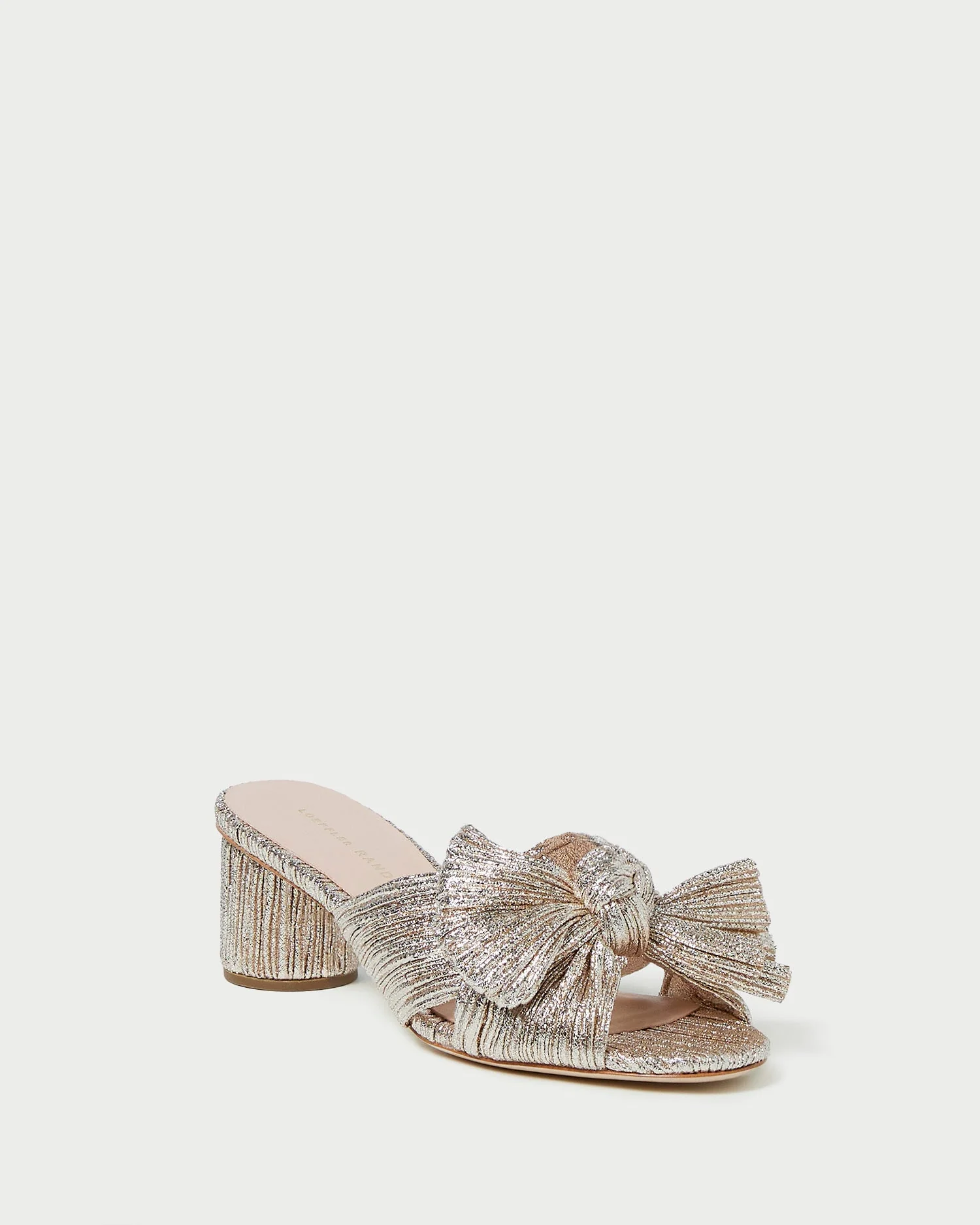 Loeffler Randall - Emilia Champagne Pleated Bow Heel
