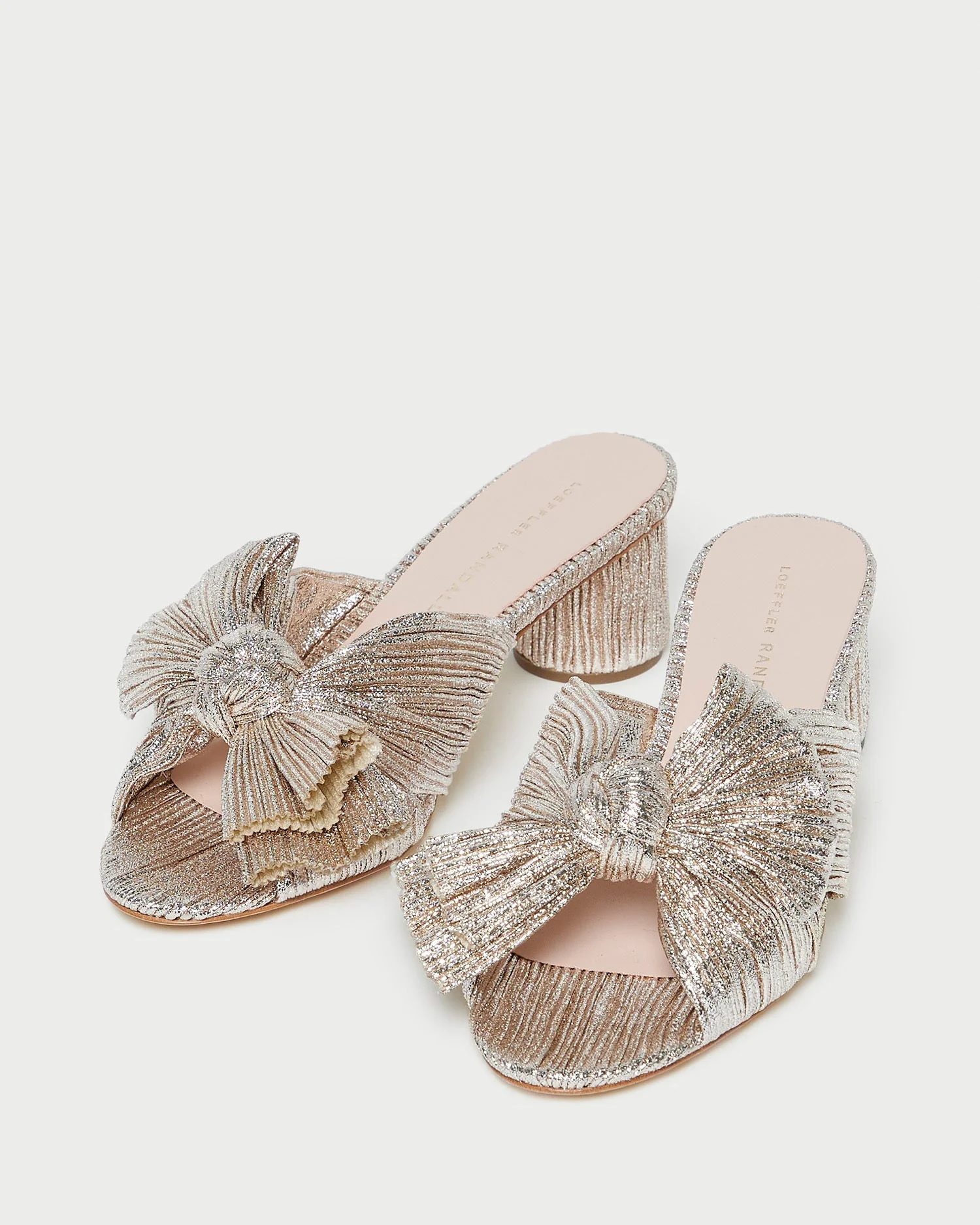 Loeffler Randall - Emilia Champagne Pleated Bow Heel - Image 3