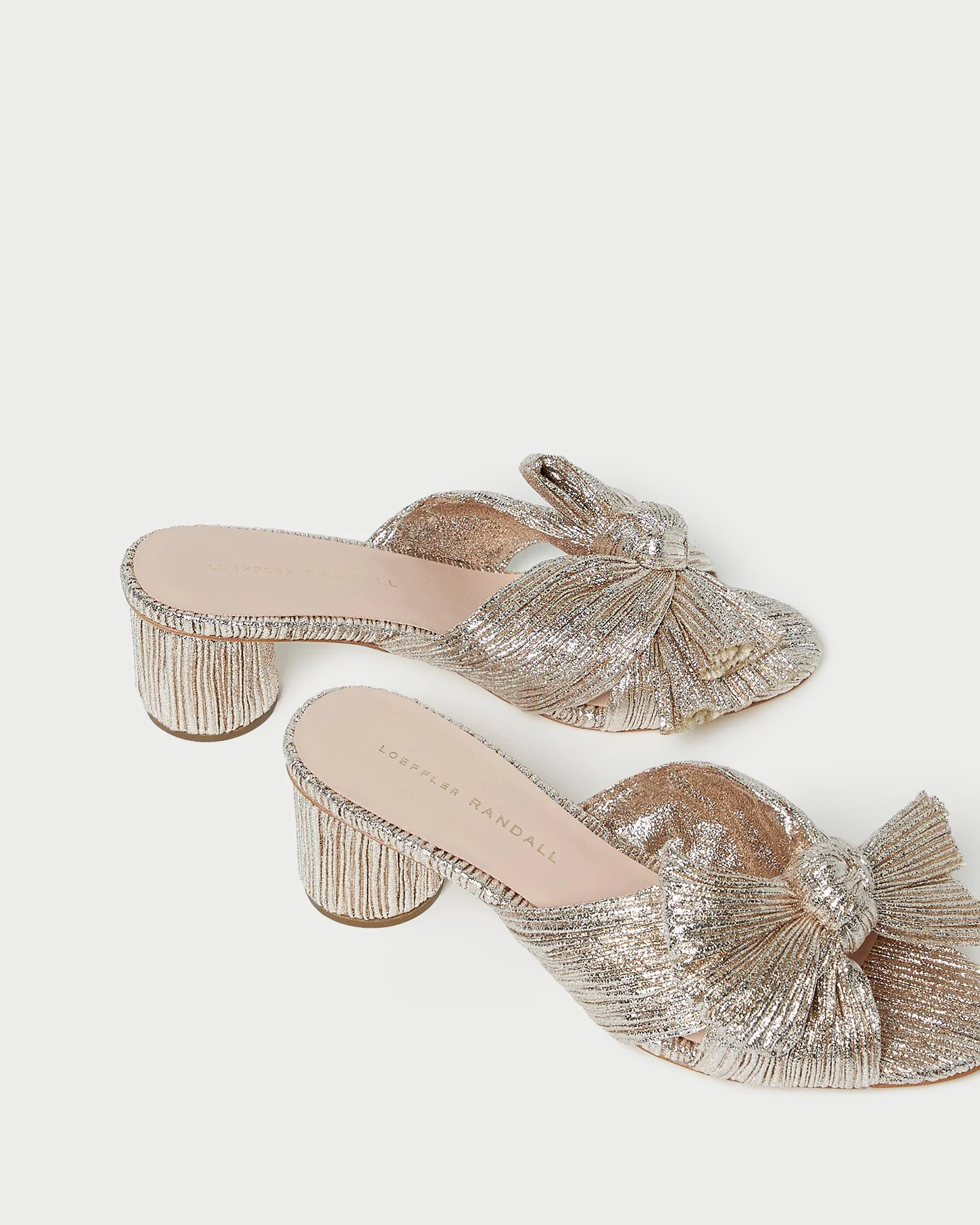 Loeffler Randall - Emilia Champagne Pleated Bow Heel - Image 5
