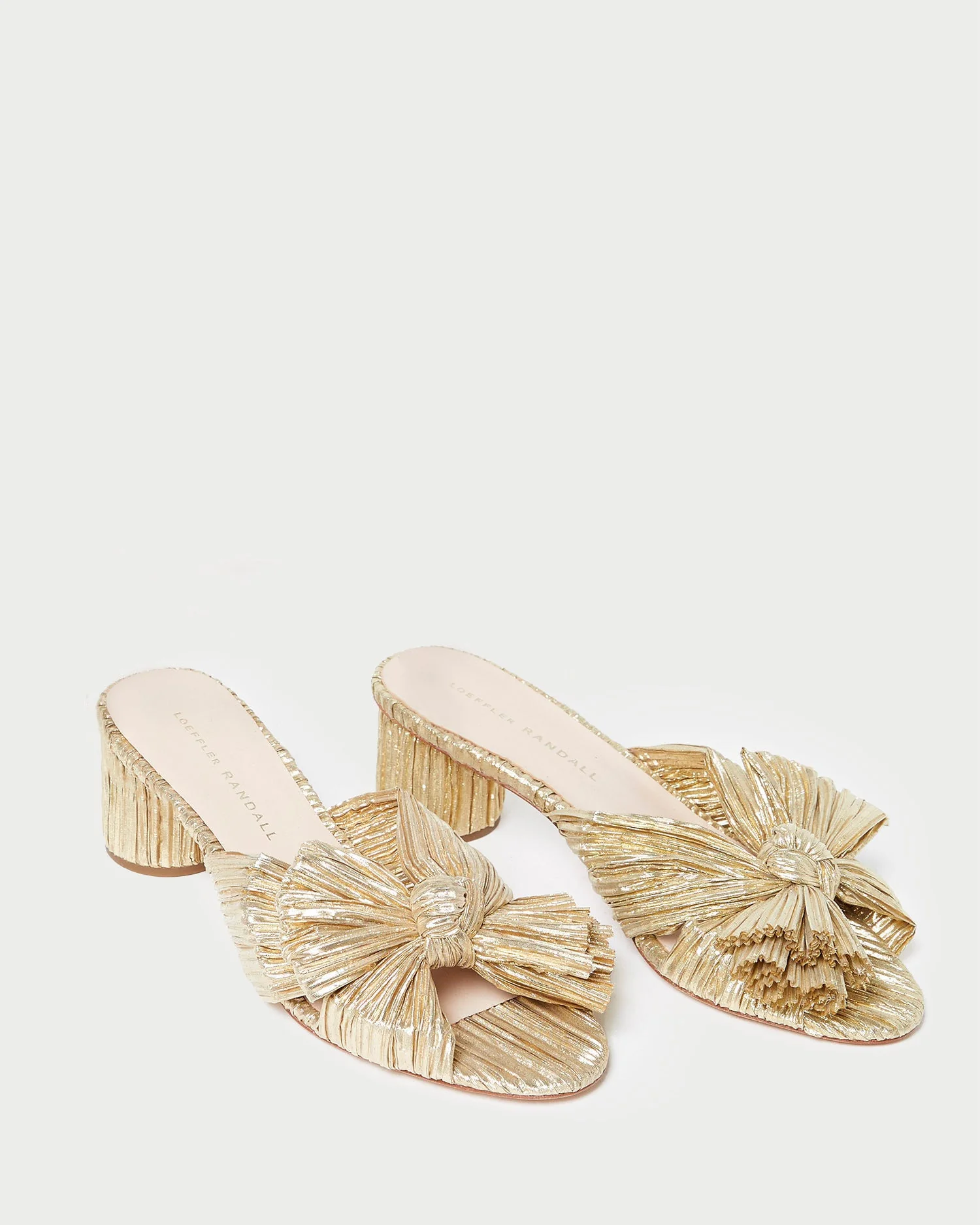 Loeffler Randall - Emilia Gold Pleated Bow Heel - Image 3