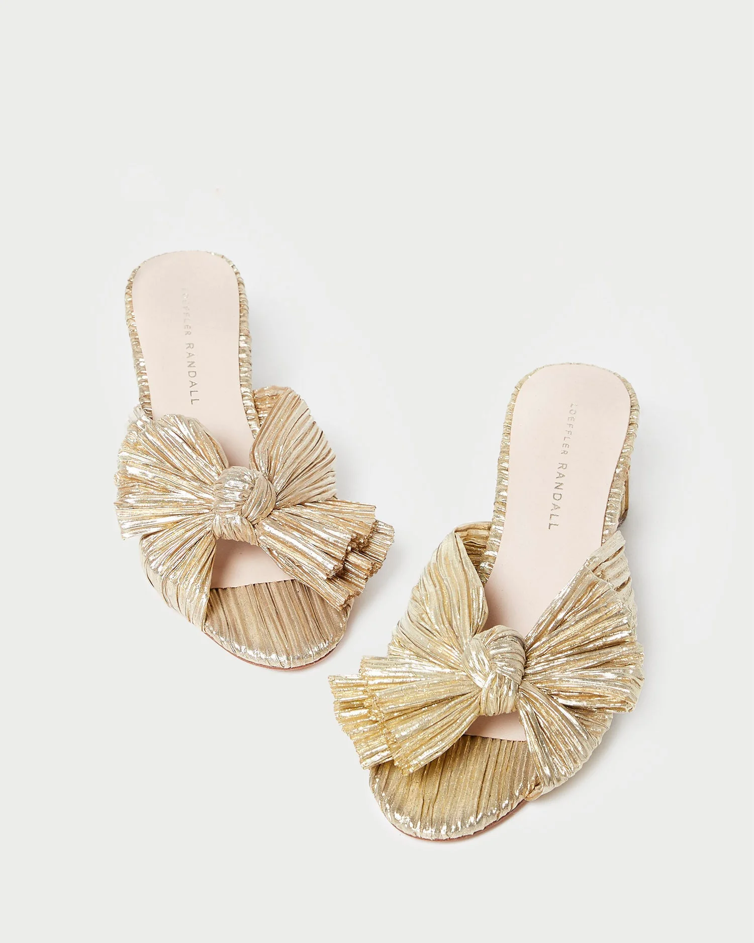 Loeffler Randall - Emilia Gold Pleated Bow Heel - Image 4