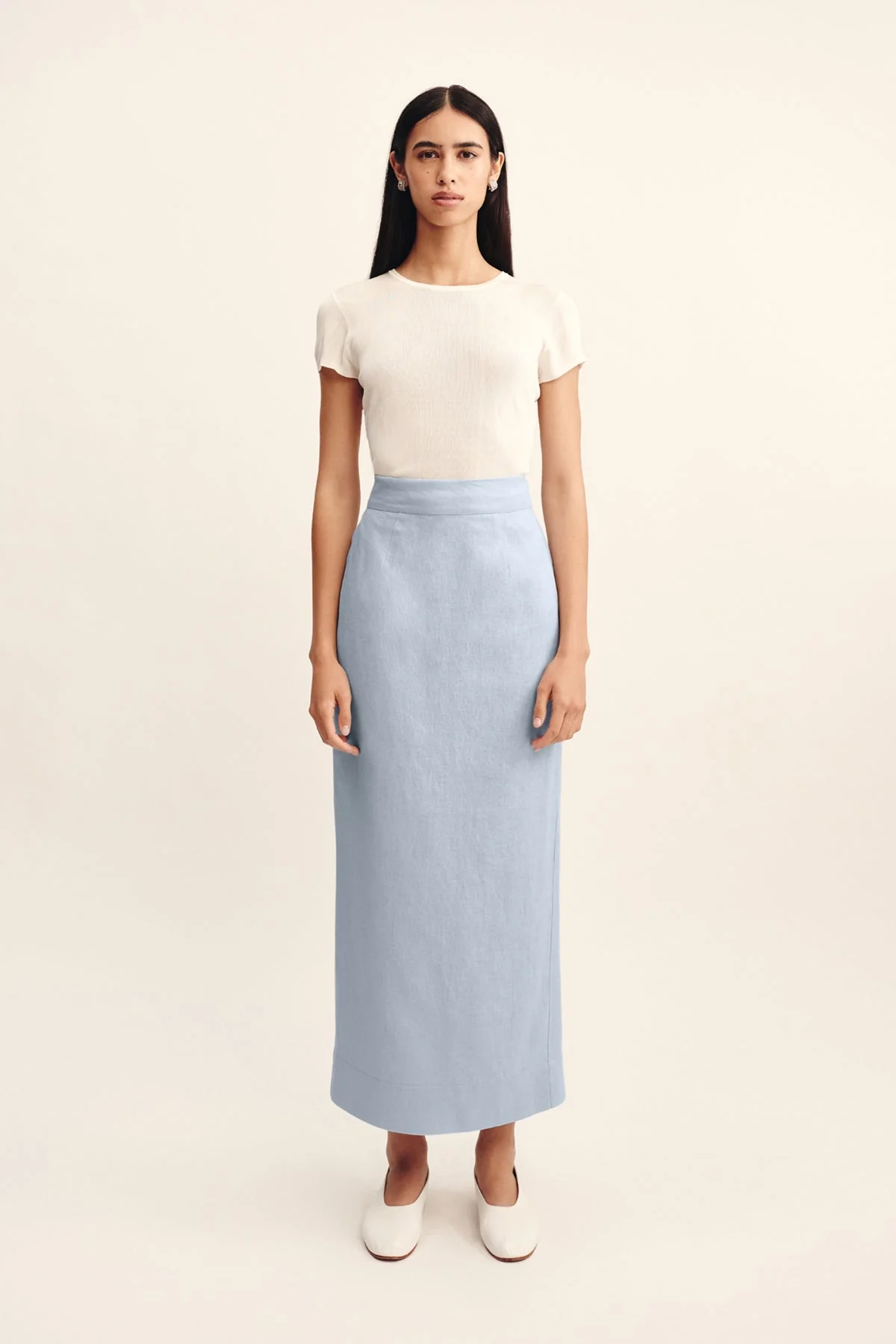 Posse - EMMA PENCIL SKIRT - SILVER BLUE - Image 4