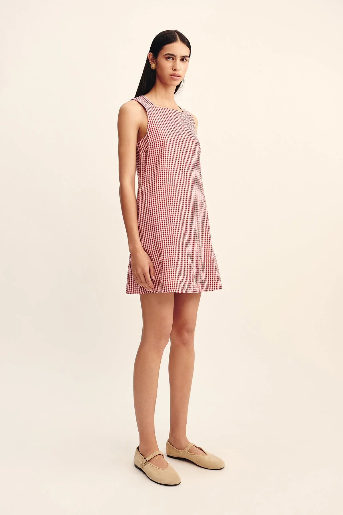 Posse - EMMA SHIFT DRESS - RED GINGHAM - Image 10