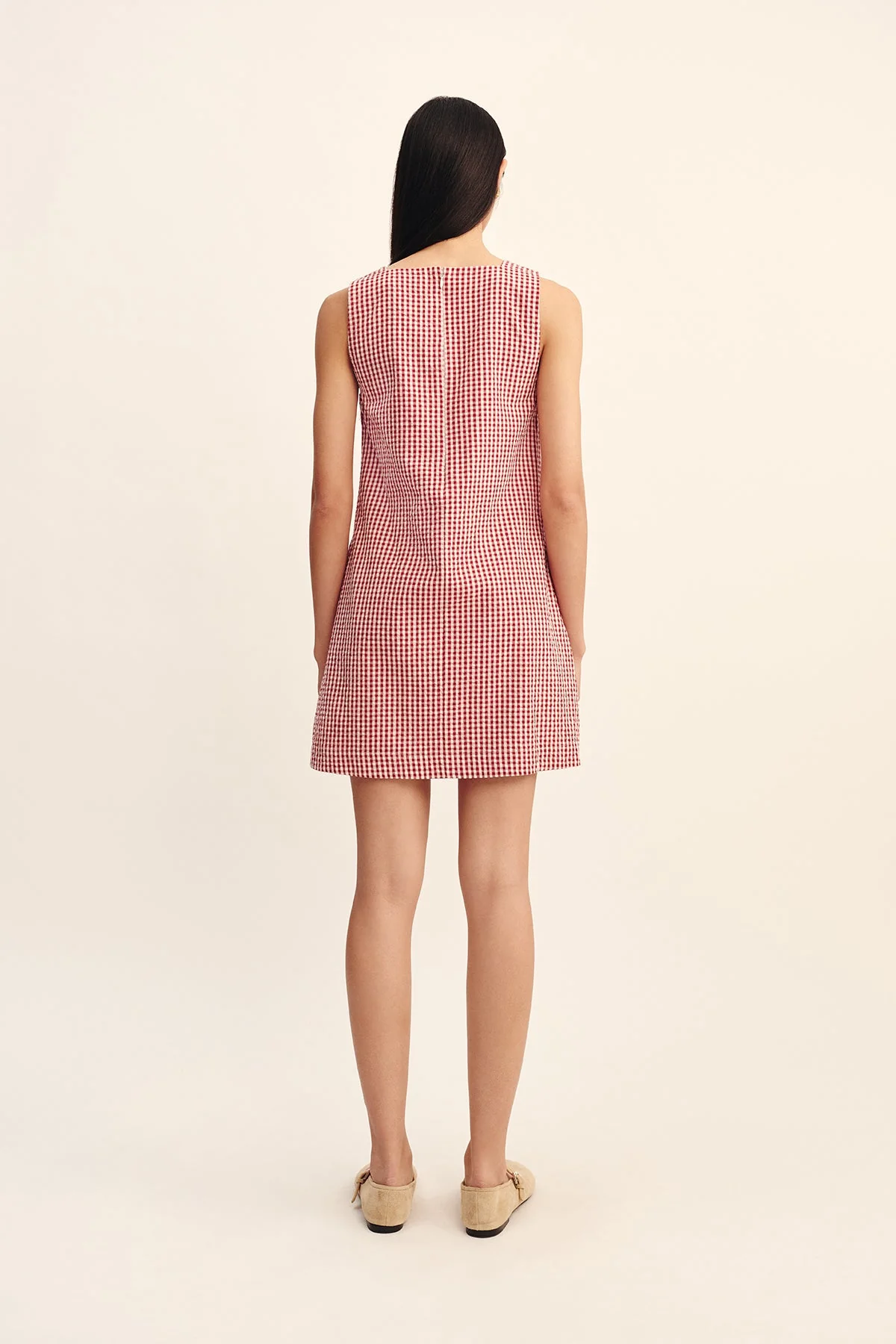 Posse - EMMA SHIFT DRESS - RED GINGHAM - Image 11