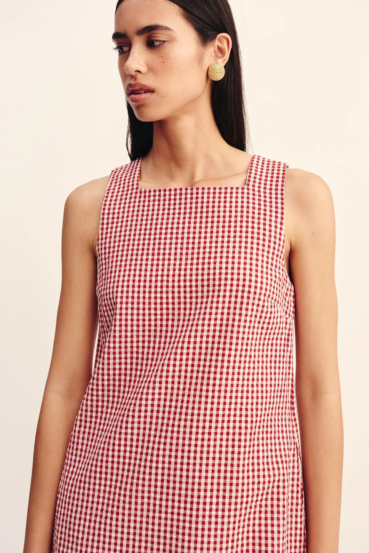 Posse - EMMA SHIFT DRESS - RED GINGHAM - Image 2