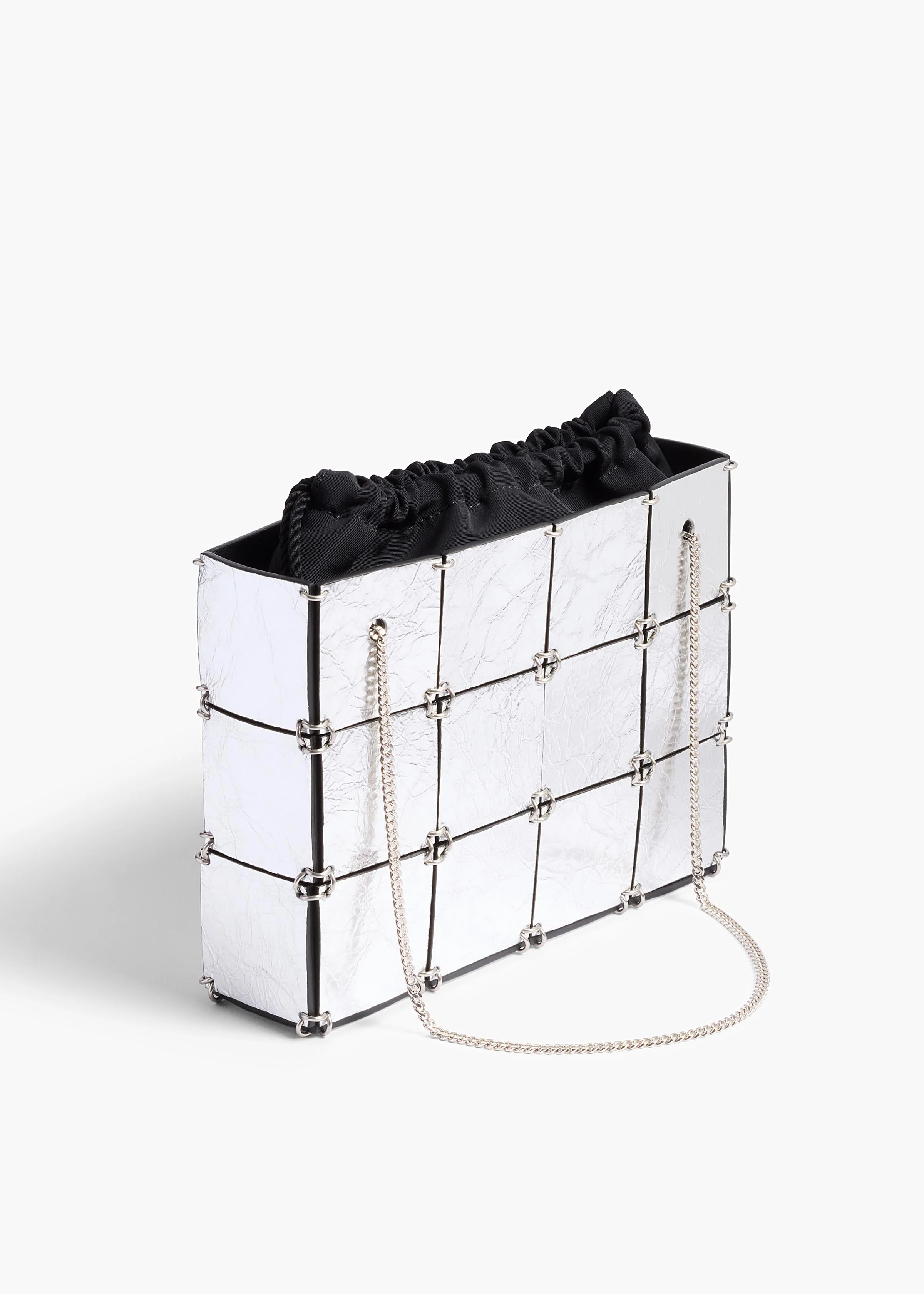 Khaite - Mini Emma Bag in Silver Metallic Leather - Image 8