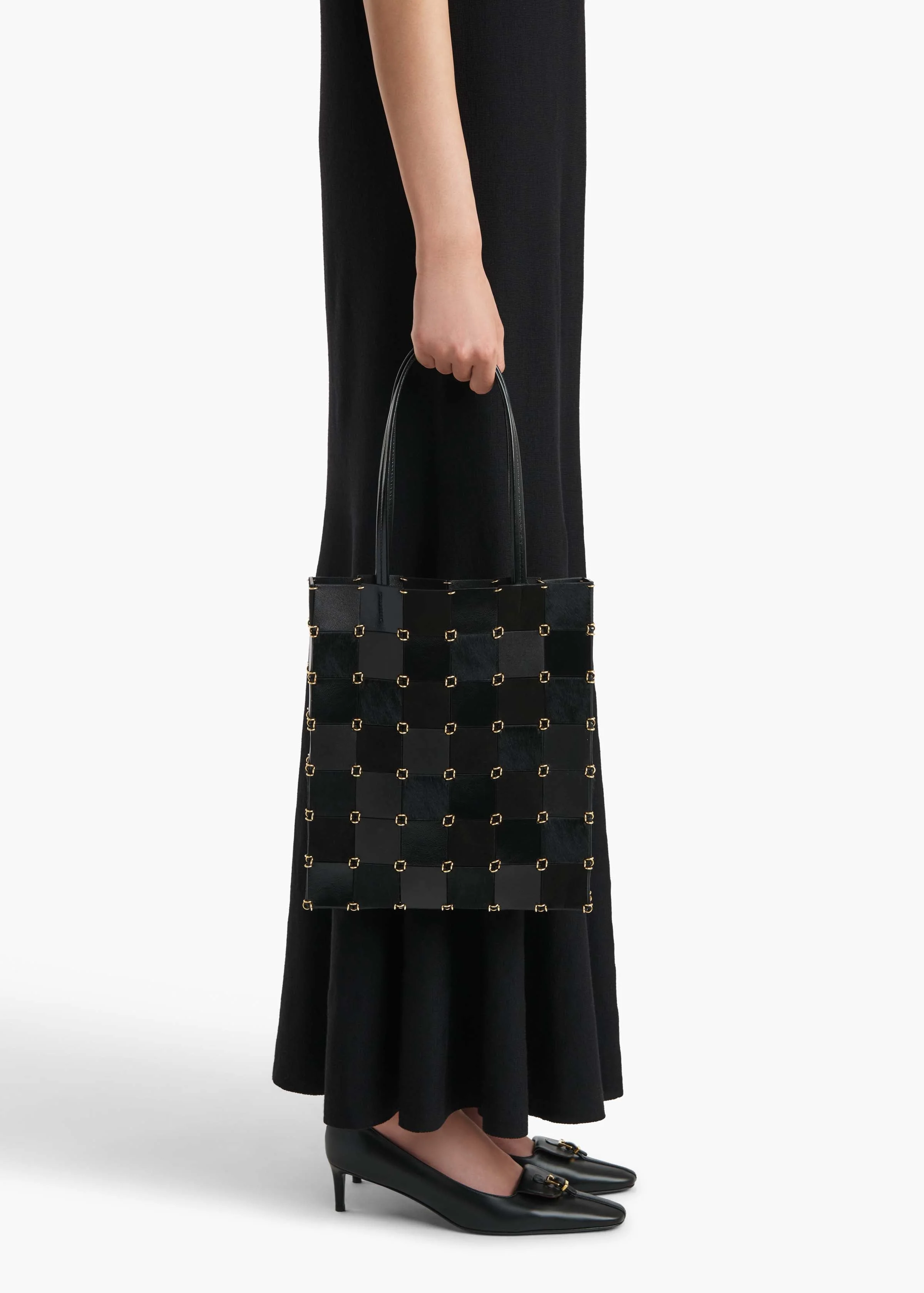 Khaite - Small Emma Tote in Black Haircalf Multi Leather - Image 5