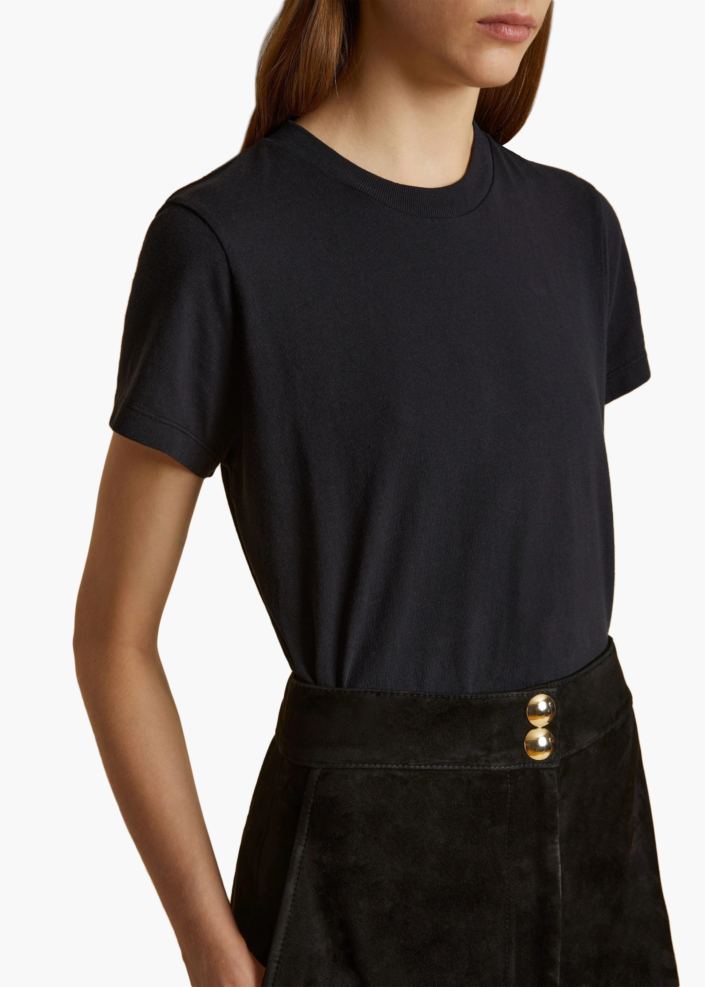 Khaite - Emmylou T - Shirt in Washed Black - Image 5