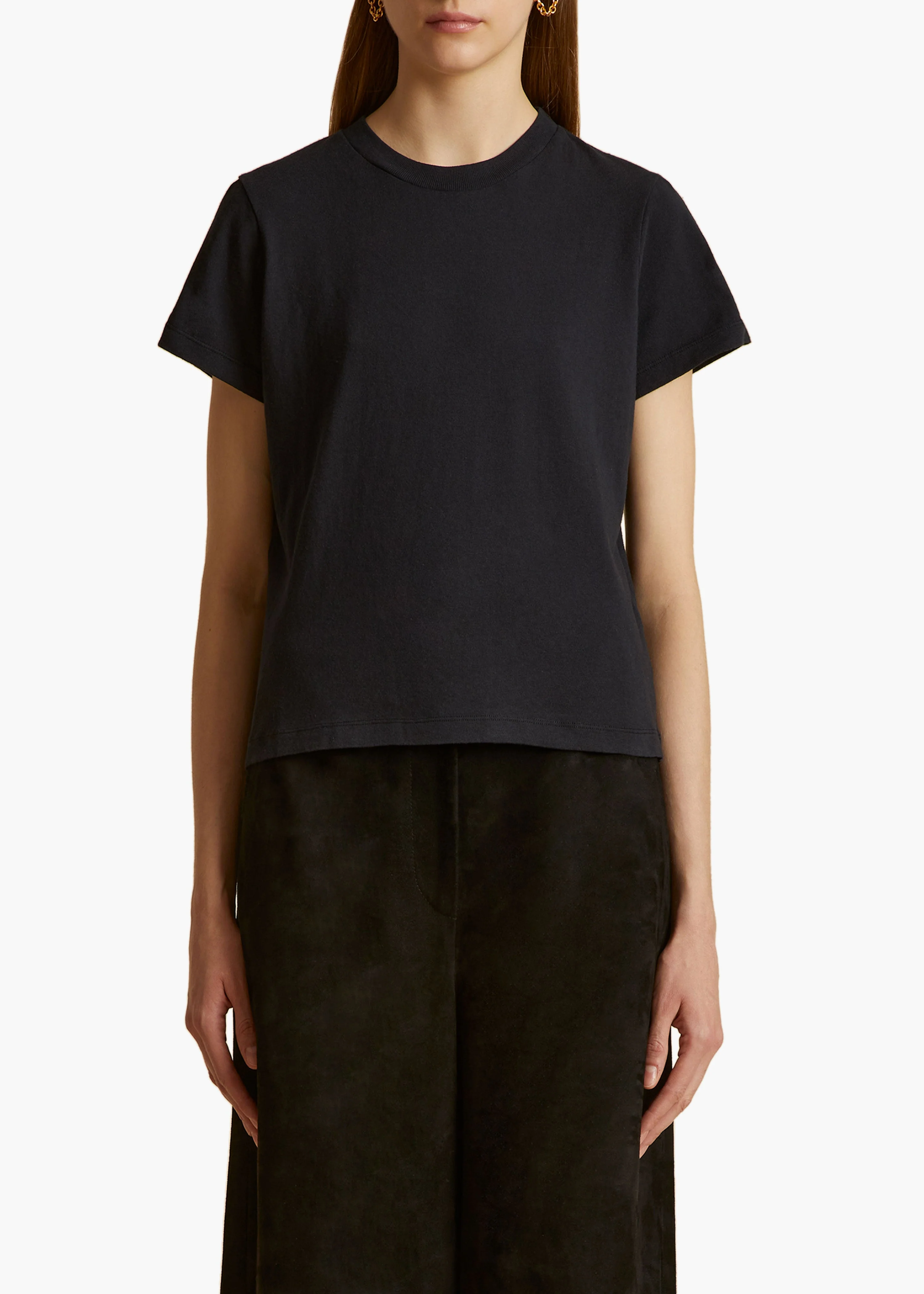 Khaite - Emmylou T - Shirt in Washed Black - Image 8