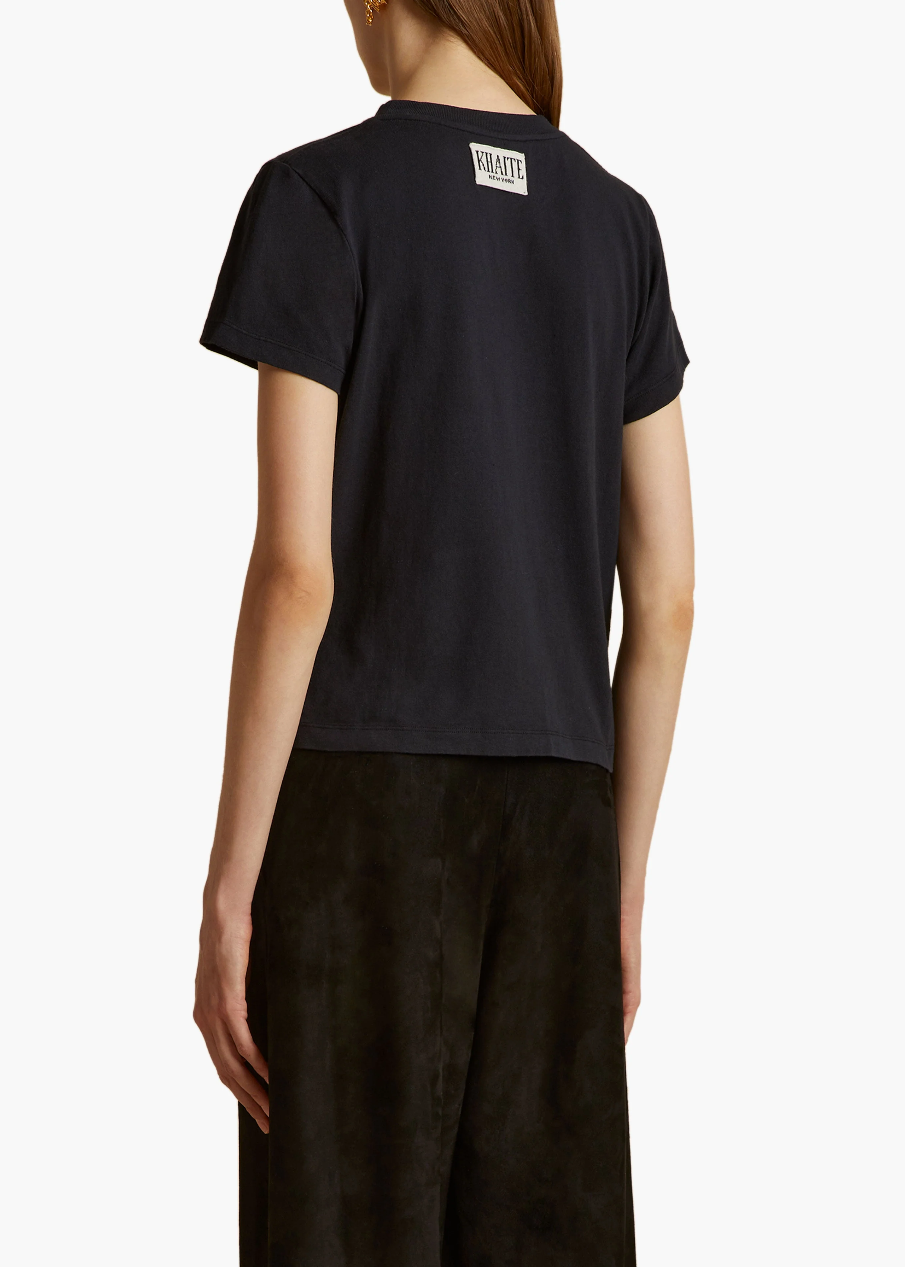Khaite - Emmylou T - Shirt in Washed Black - Image 9