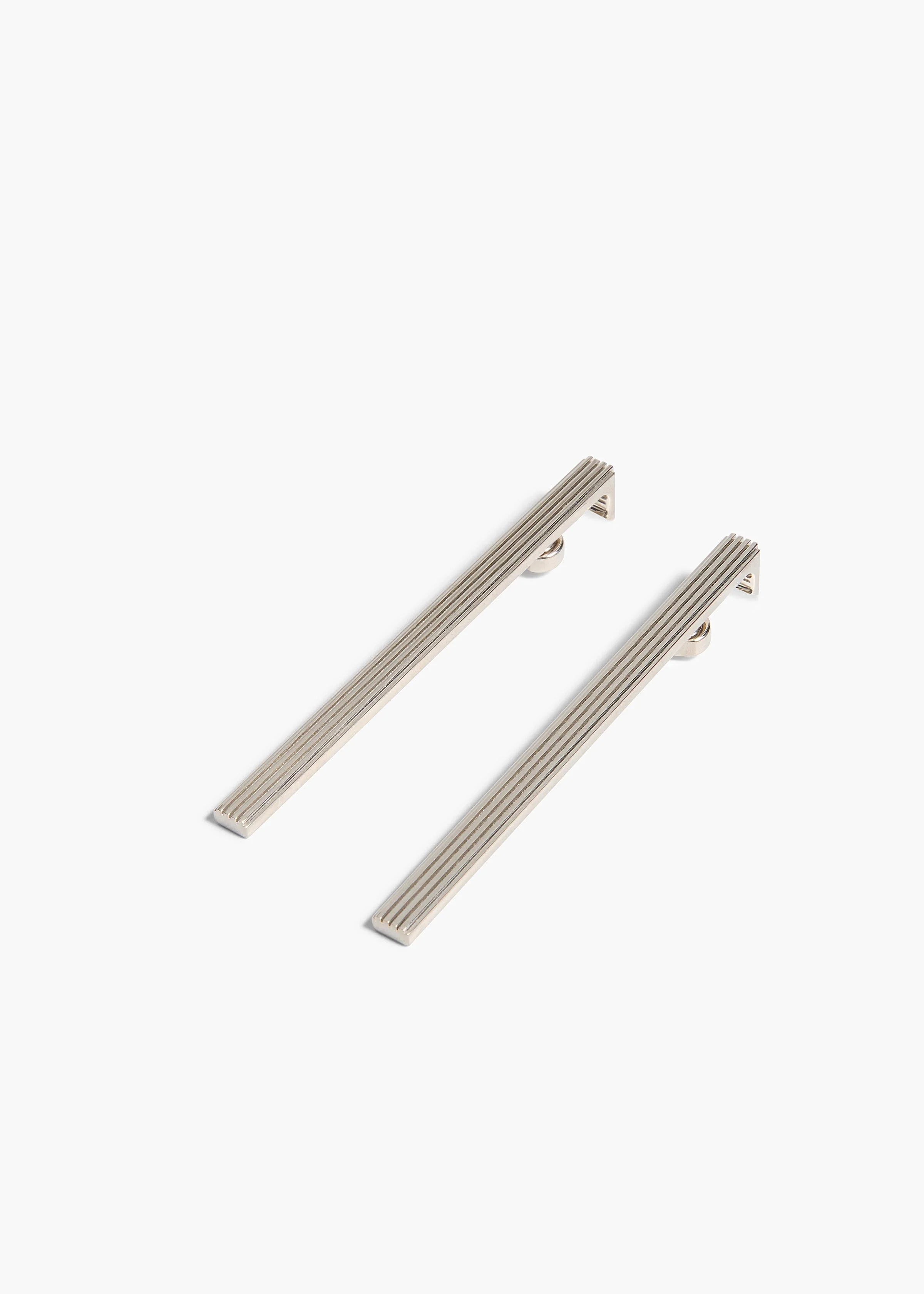 Khaite - Empire Long Earrings in Silver