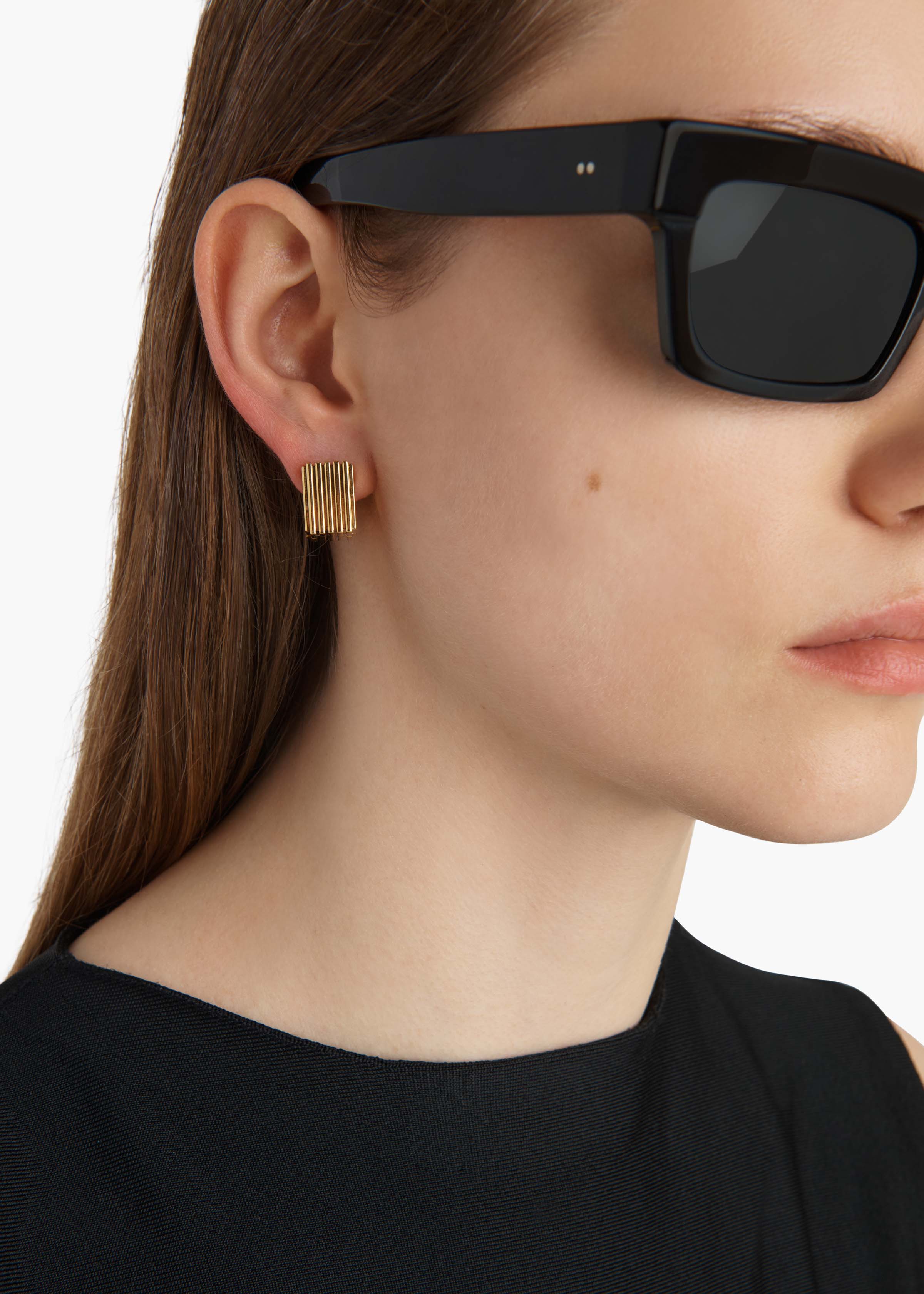 Khaite - Small Empire Earrings in Gold - Image 3