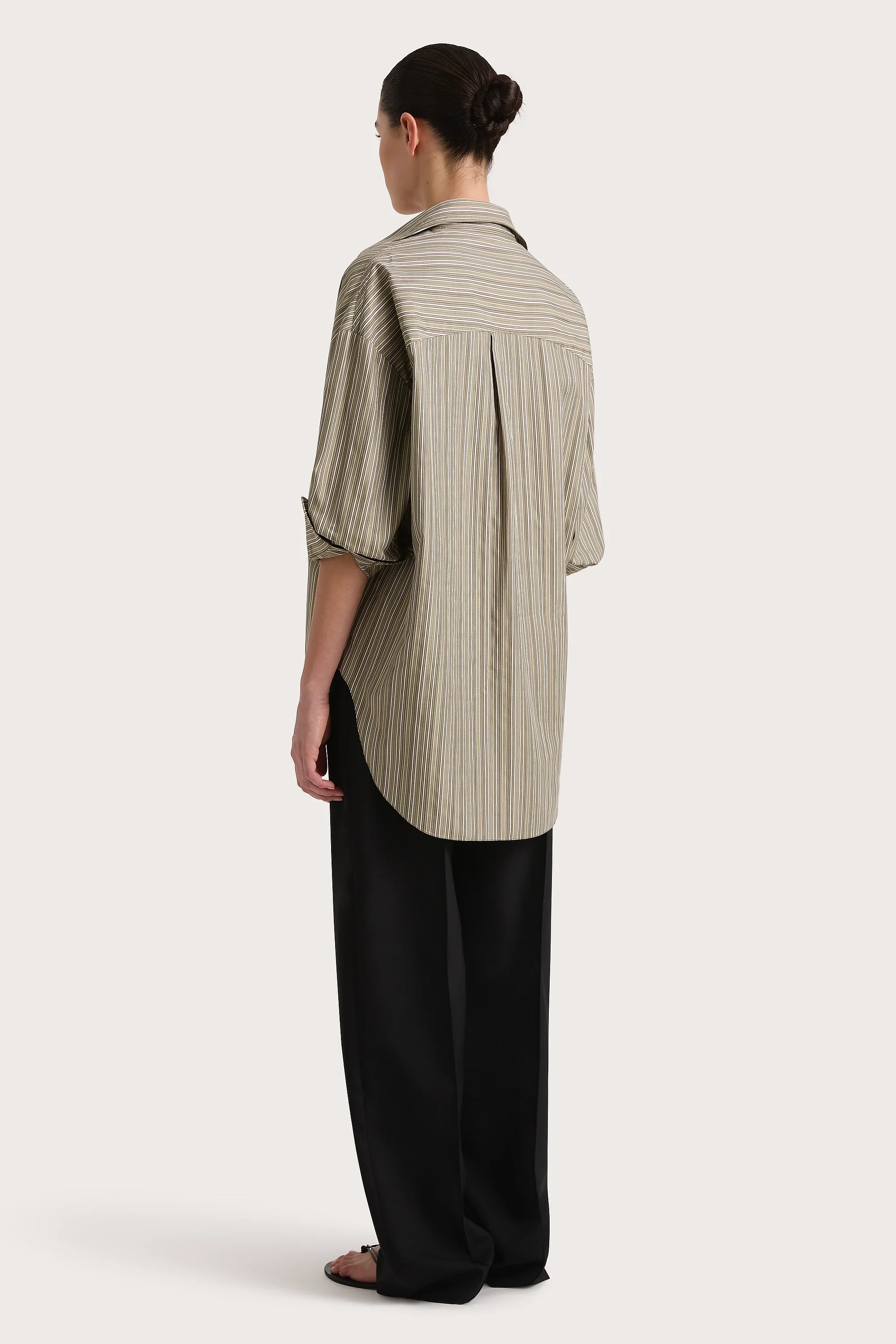 Faithfull - En Vau Shirt Khaki Stripe - Final Sale - Image 4