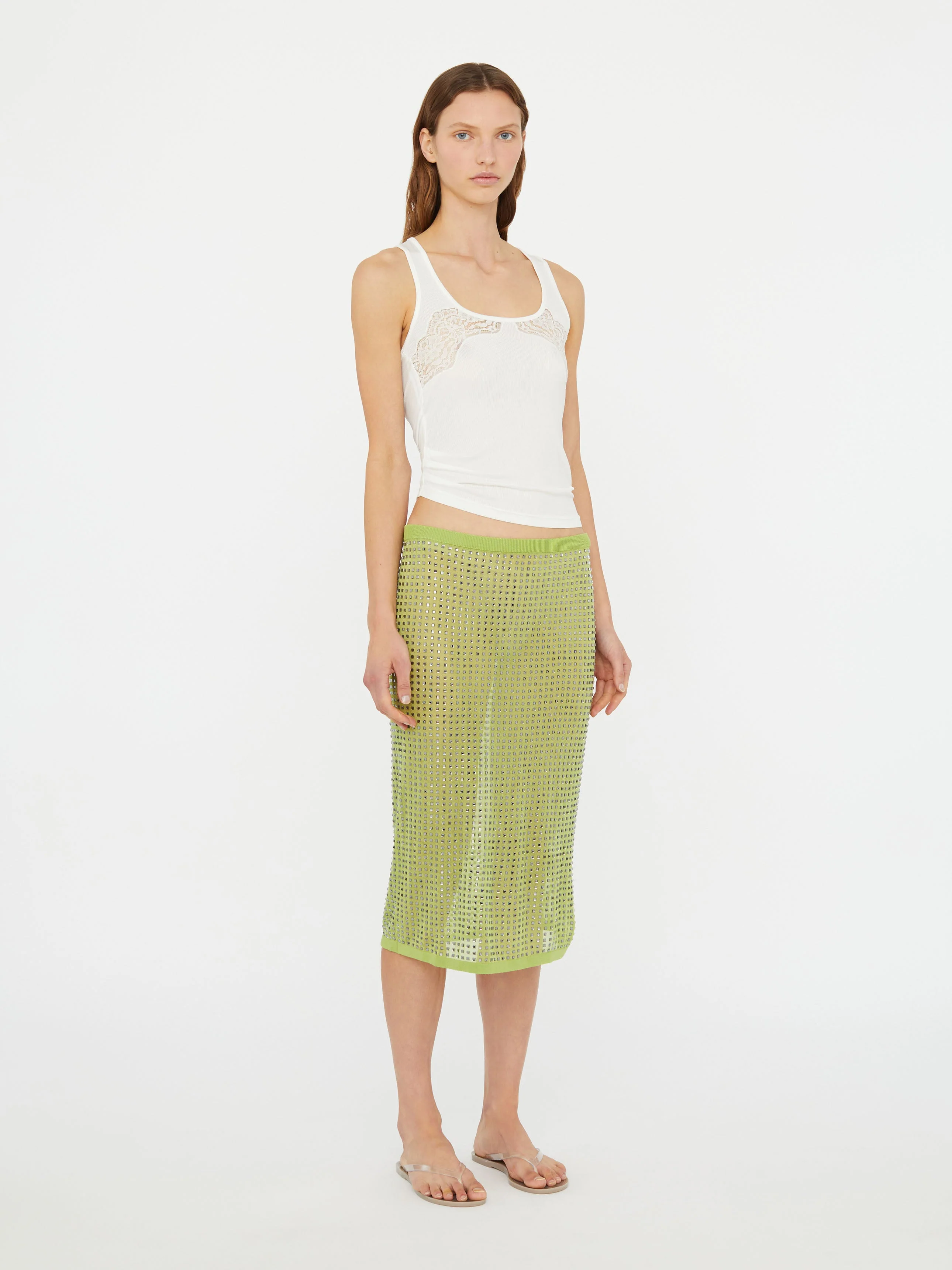 Christopher Esber - Encased Lace Rib Tank - Image 3