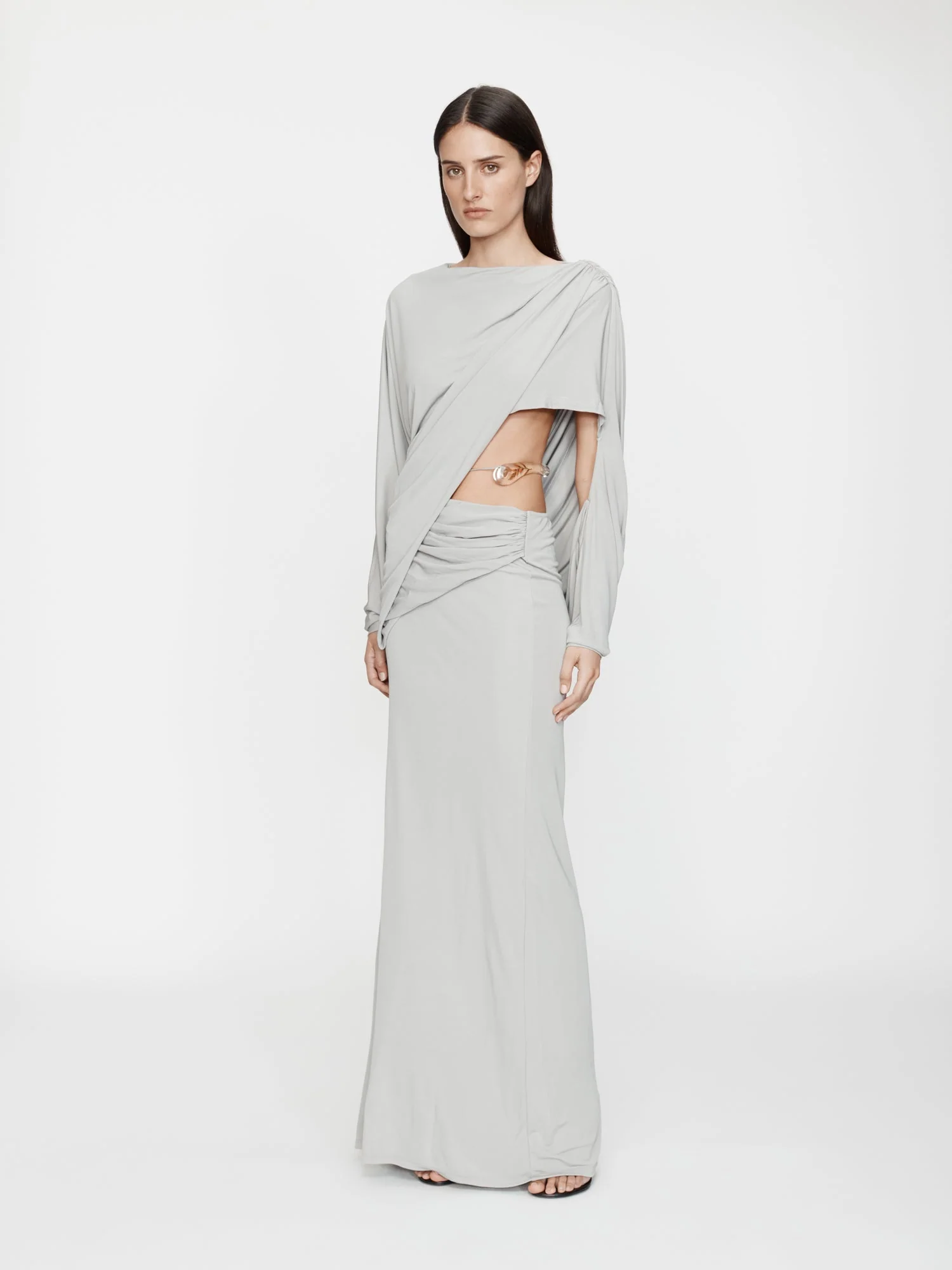 Christopher Esber - Encased Nature Resin Draped Jersey Dress - Image 5