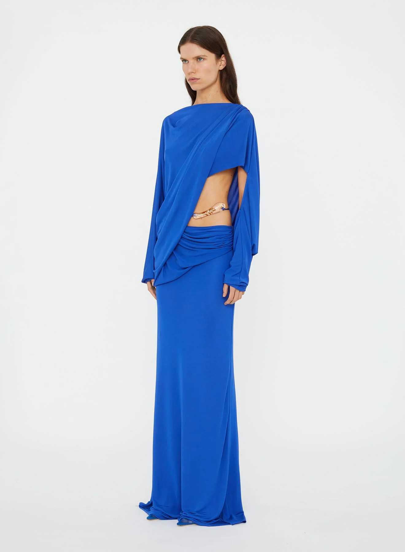 Christopher Esber - Encased Nature Resin Draped Jersey Dress - Image 4
