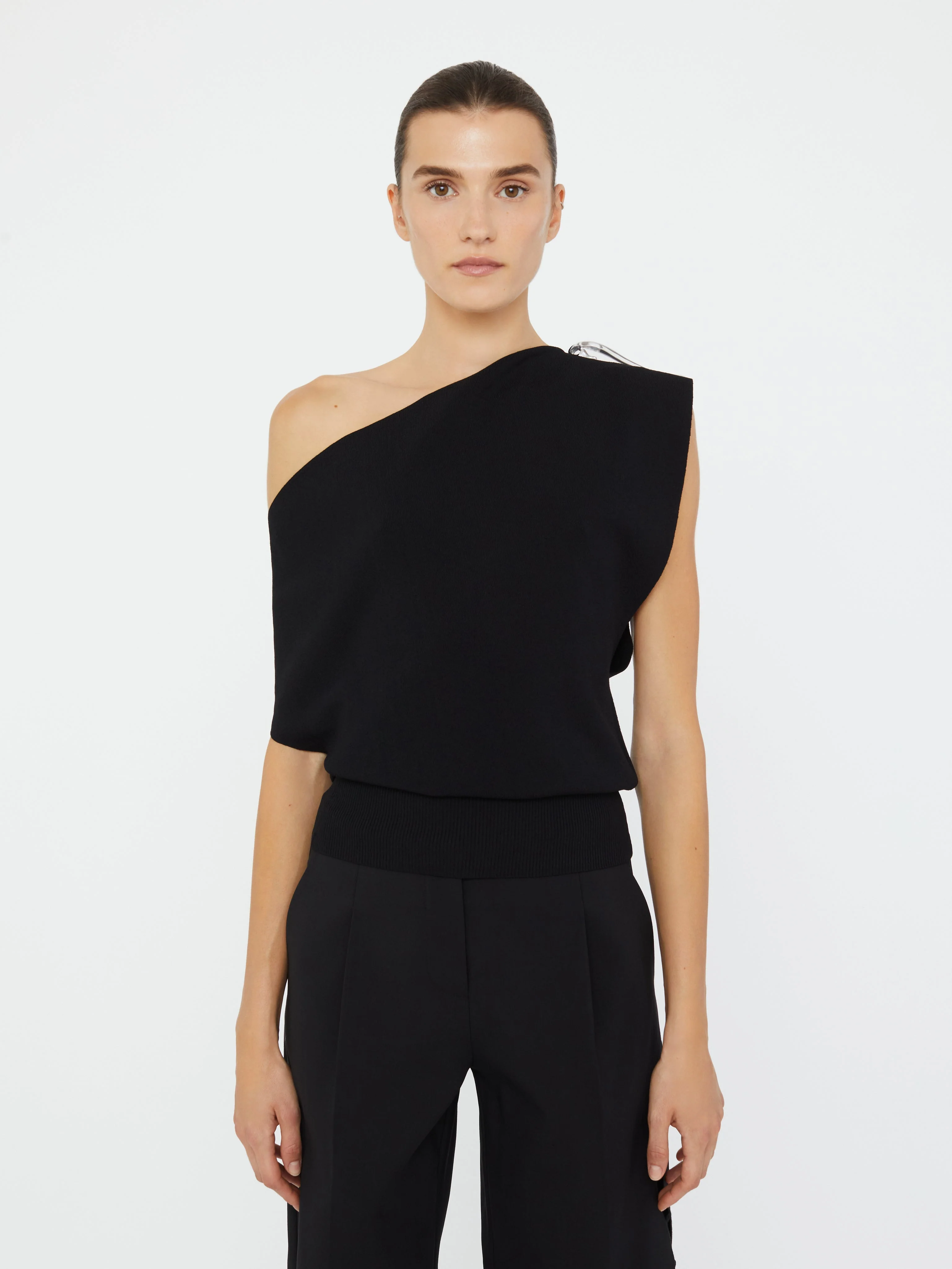 Christopher Esber - Encased Nature Resin Knit Shoulder Top