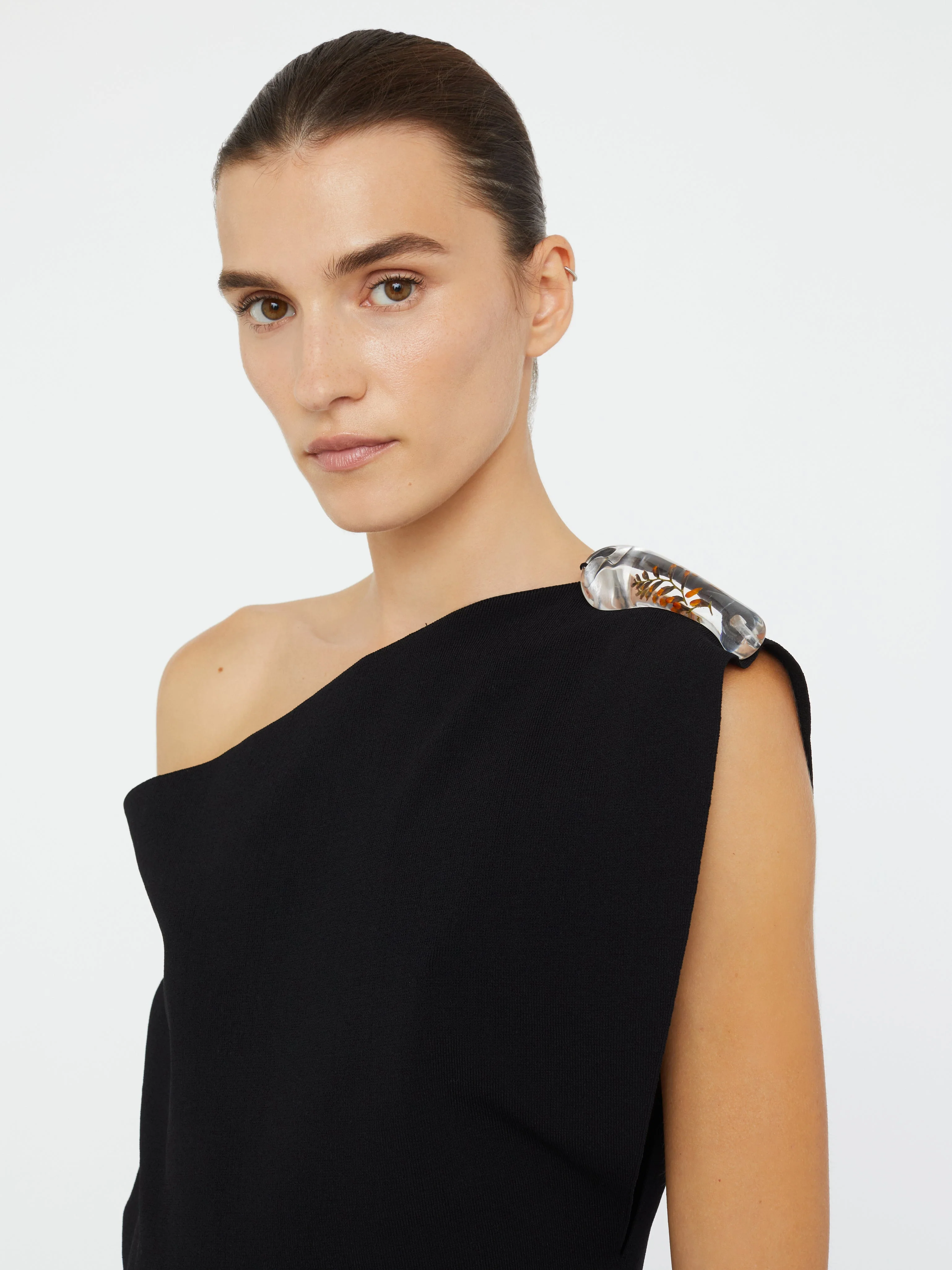 Christopher Esber - Encased Nature Resin Knit Shoulder Top - Image 2