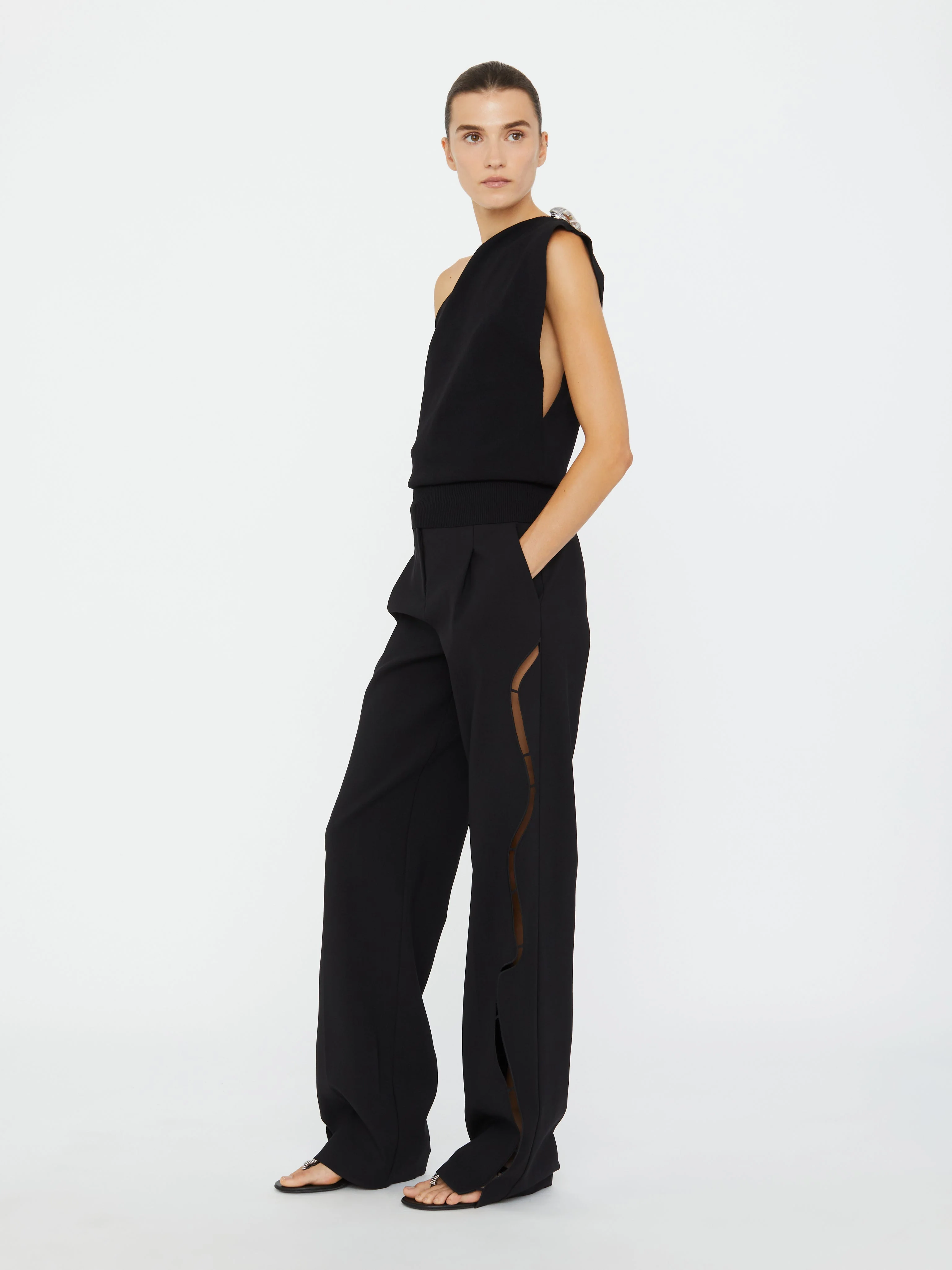 Christopher Esber - Encased Nature Resin Knit Shoulder Top - Image 4