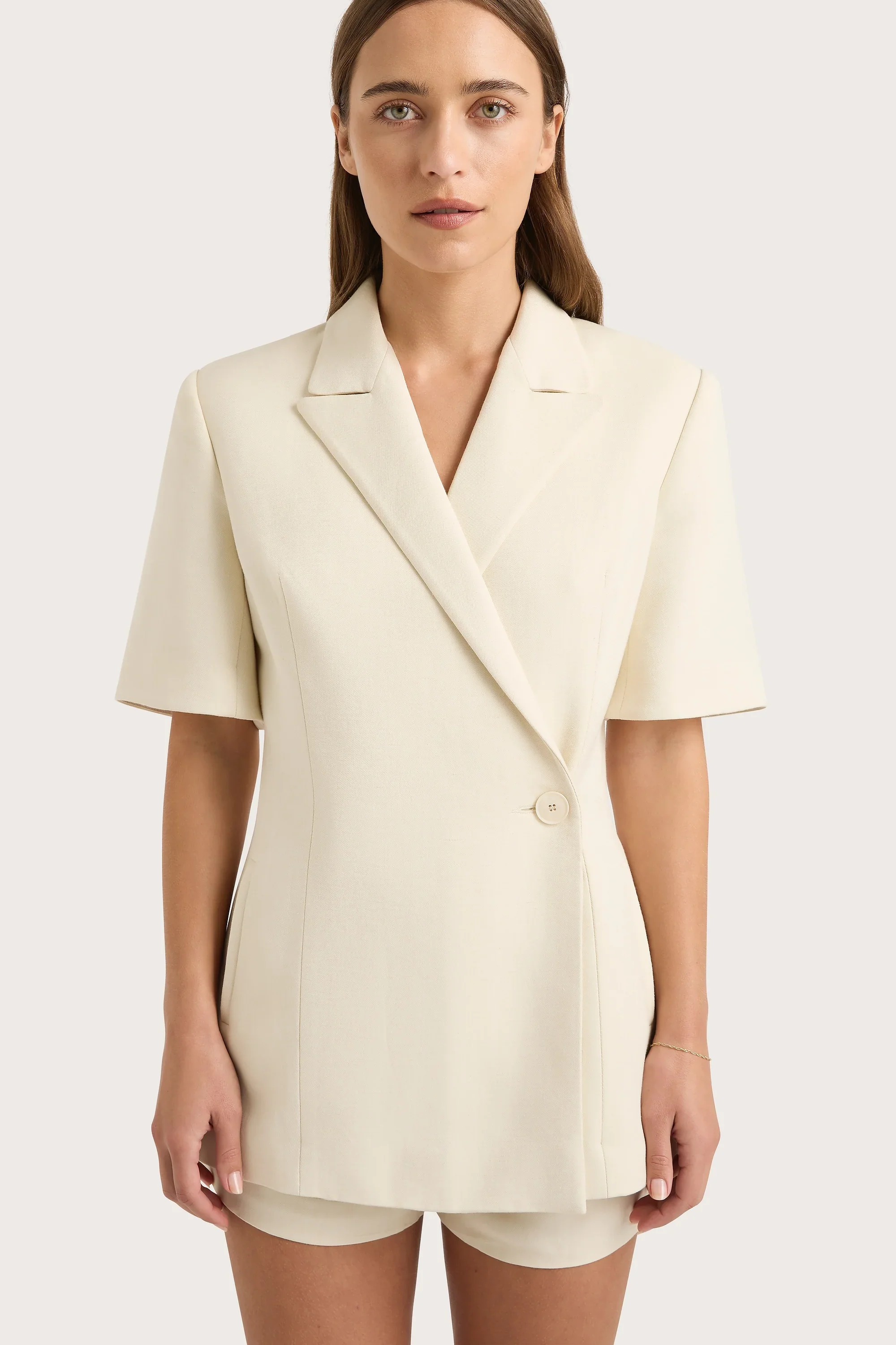 Faithfull - Enna Short Sleeve Blazer Beige - Final Sale - Image 6