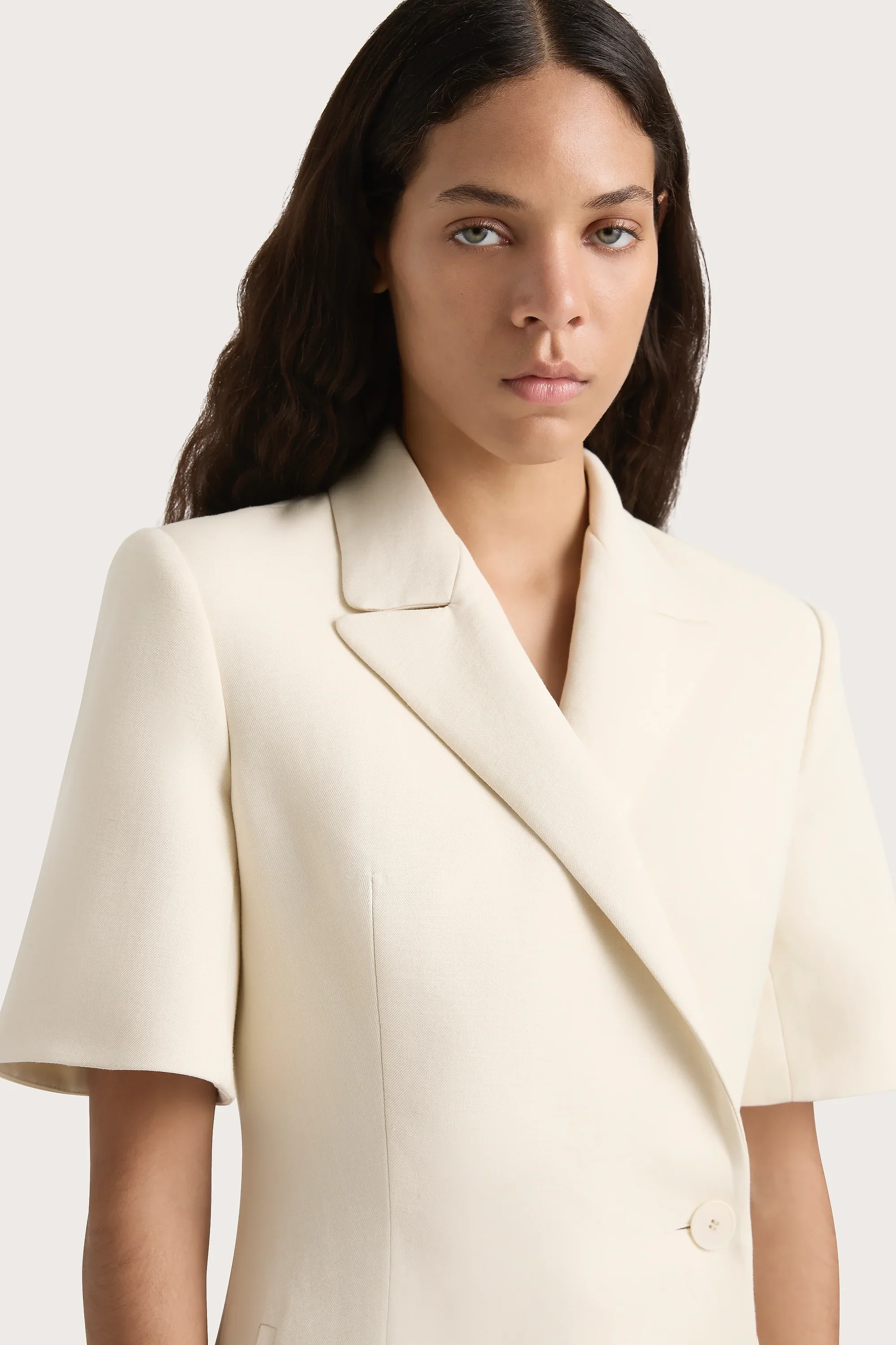 Faithfull - Enna Short Sleeve Blazer Beige - Final Sale - Image 8
