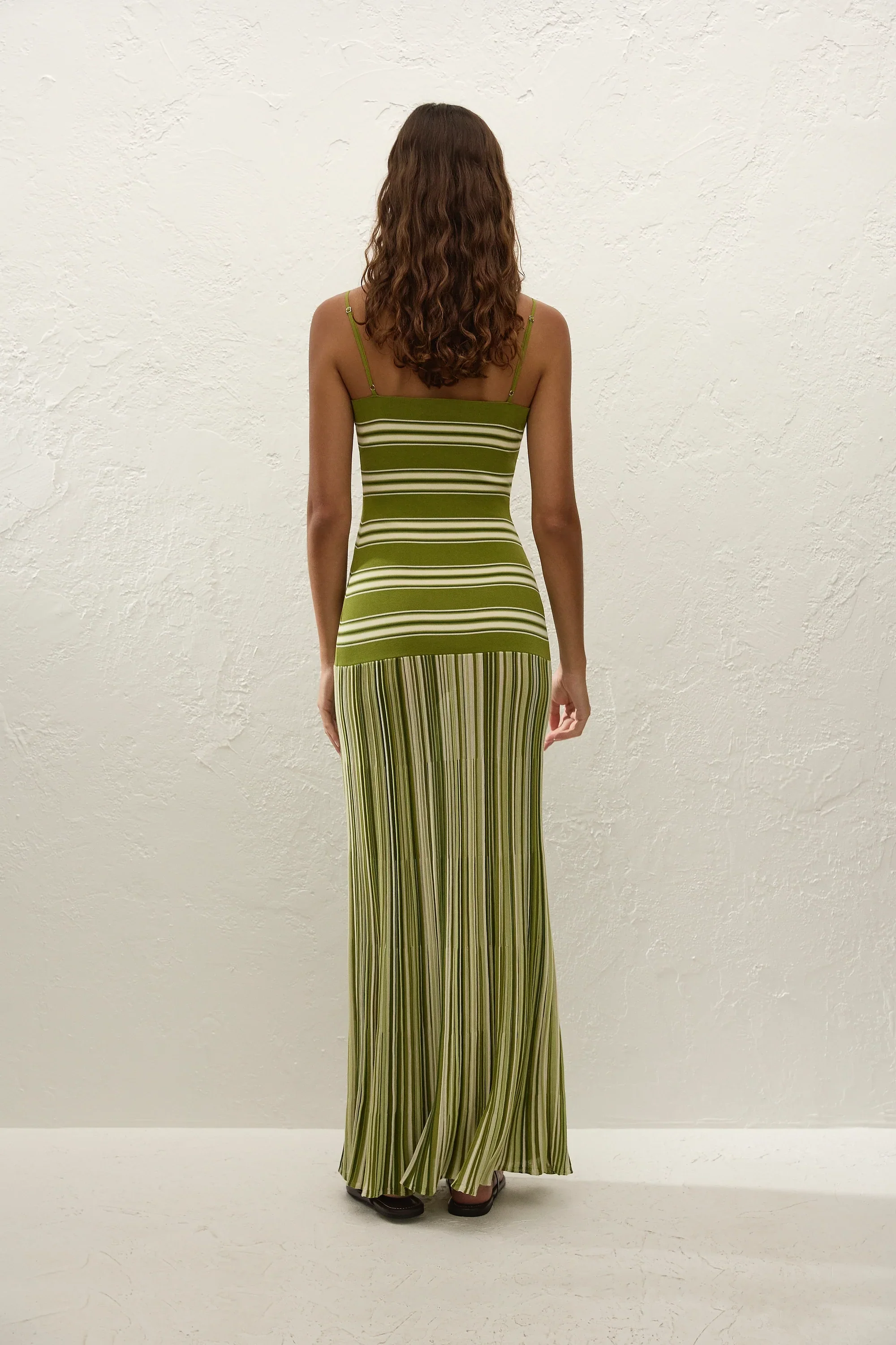 Faithfull - Esenia Knit Dress Ombre Stripe Macro Juniper - Image 5