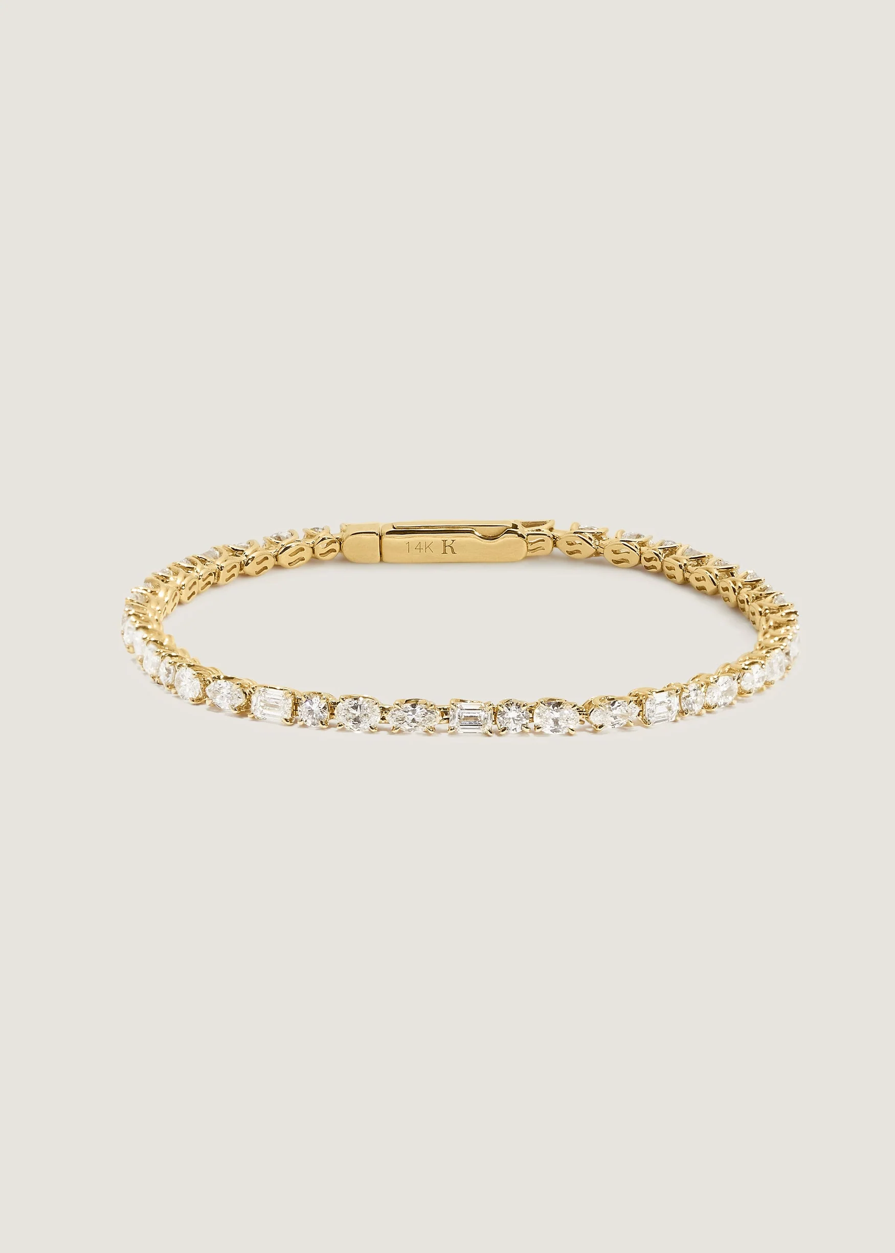 Kinn - Esme Fancy Shape Tennis Bracelet 4ctw Yellow Gold