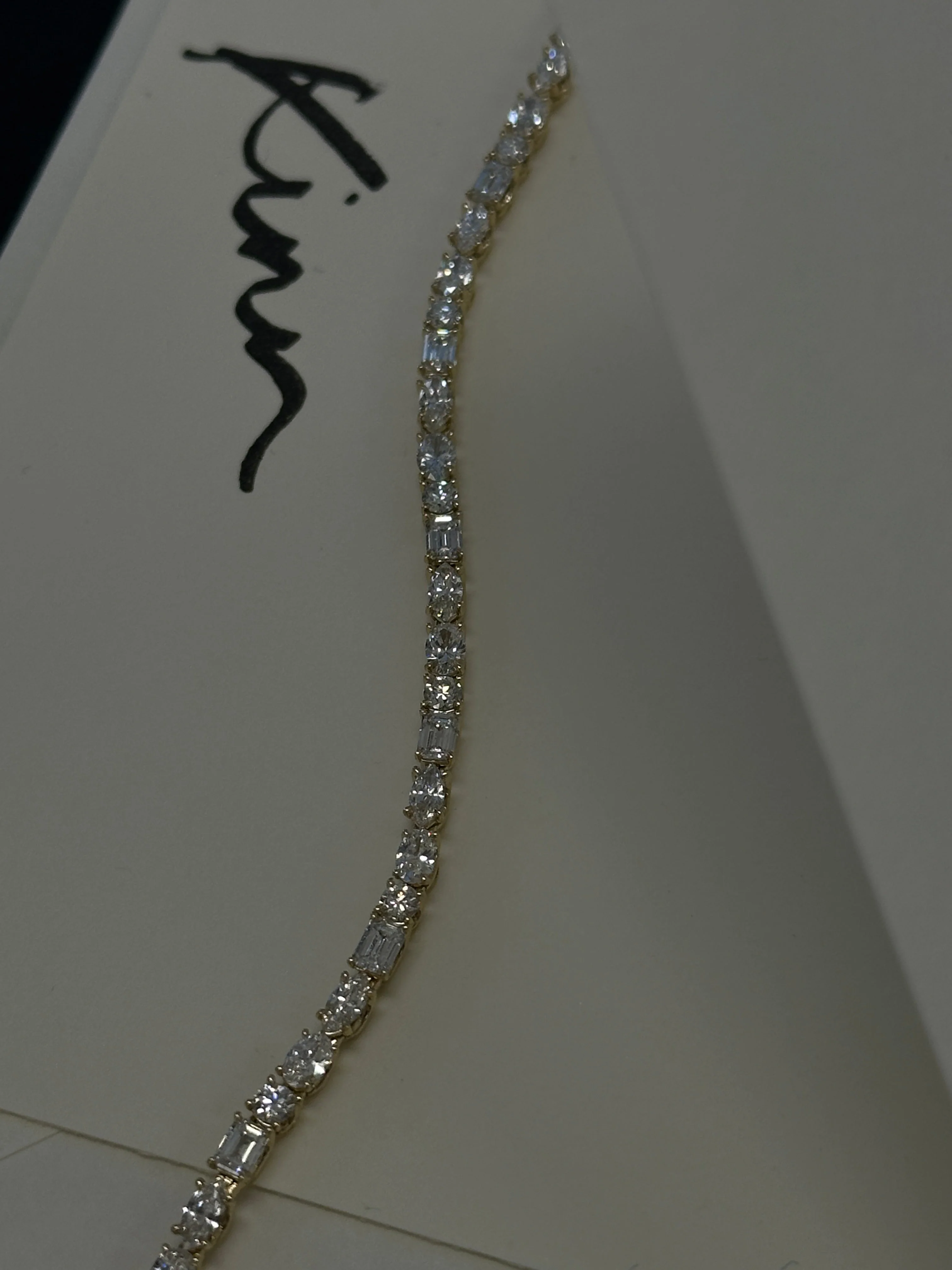 Kinn - Esme Fancy Shape Tennis Bracelet 4ctw Yellow Gold - Image 5