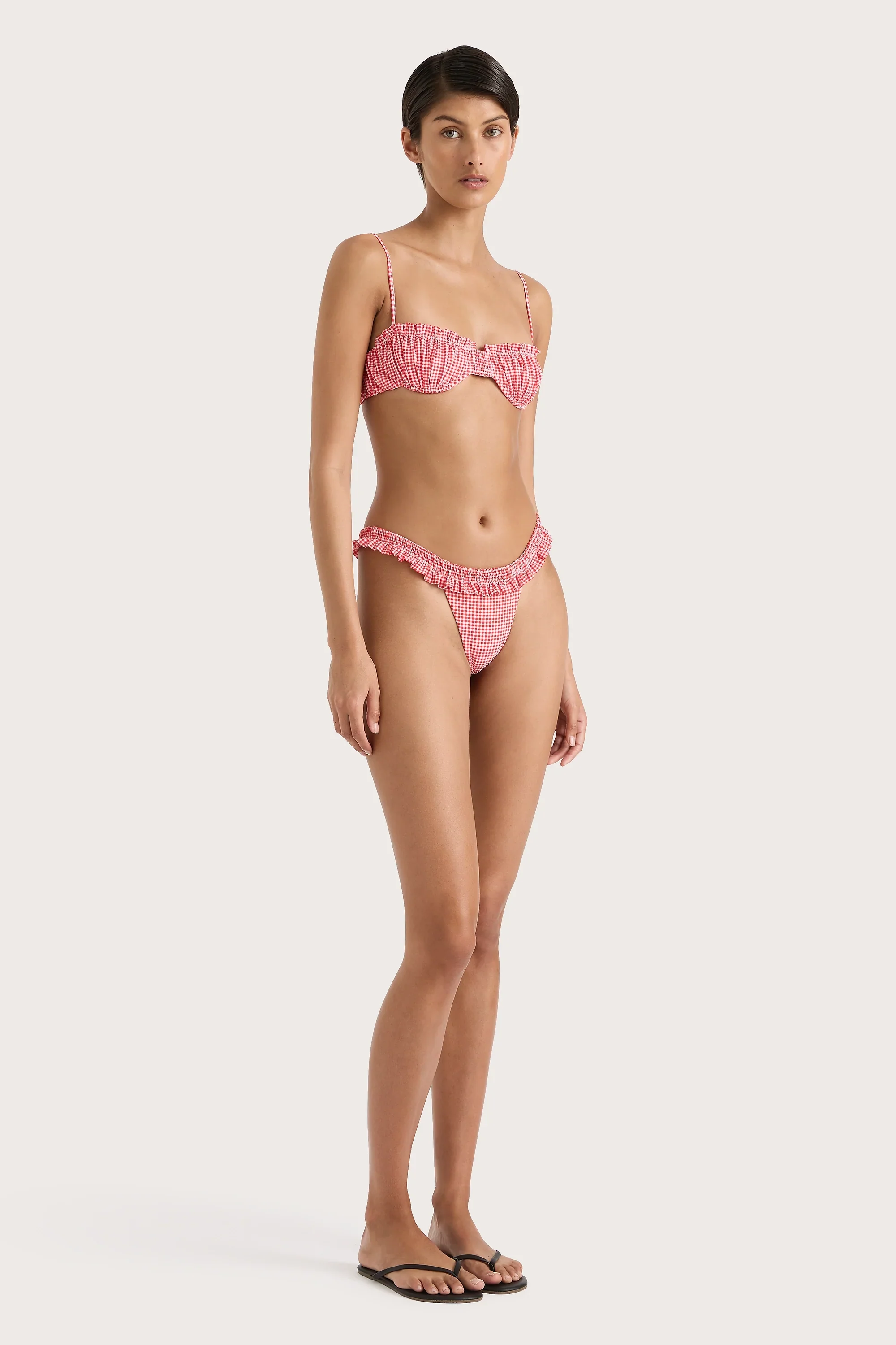 Faithfull - Esterel Bikini Bottom Gingham Red - Final Sale - Image 4
