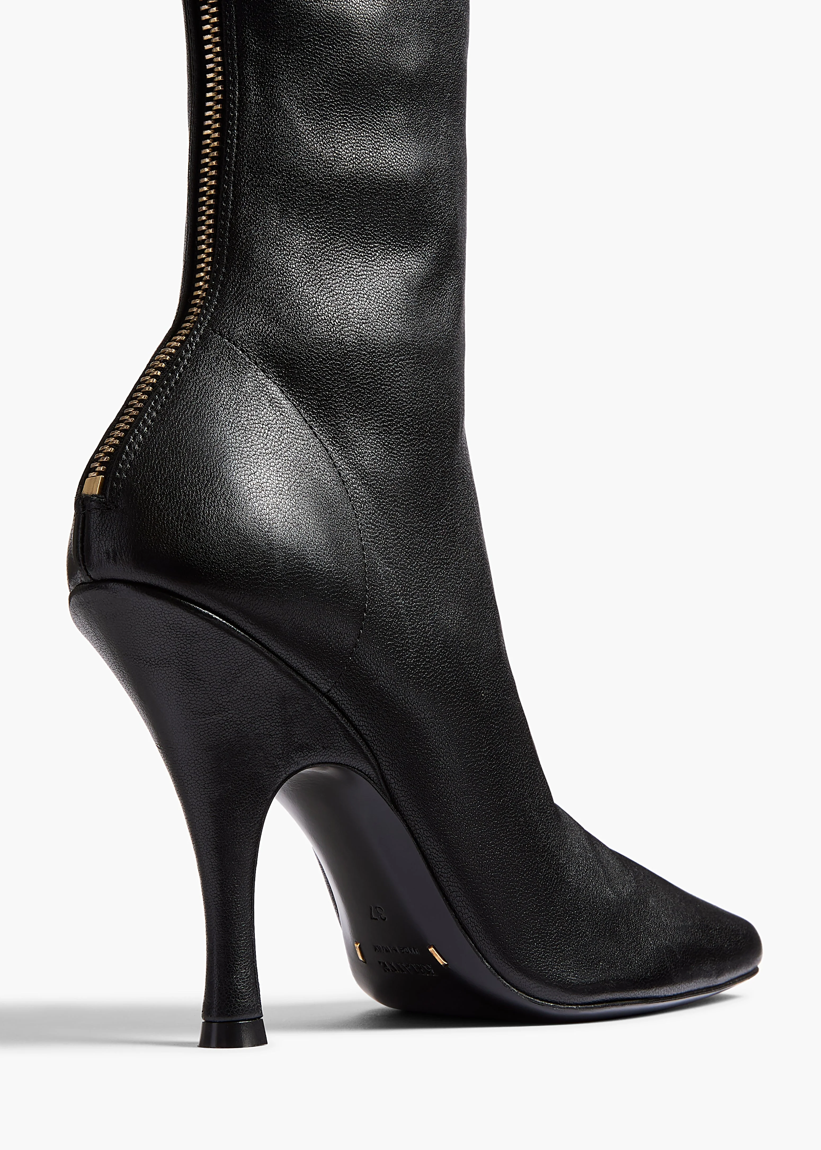 Khaite - Eva Over - the - Knee Boot in Black Nappa Leather - Image 9