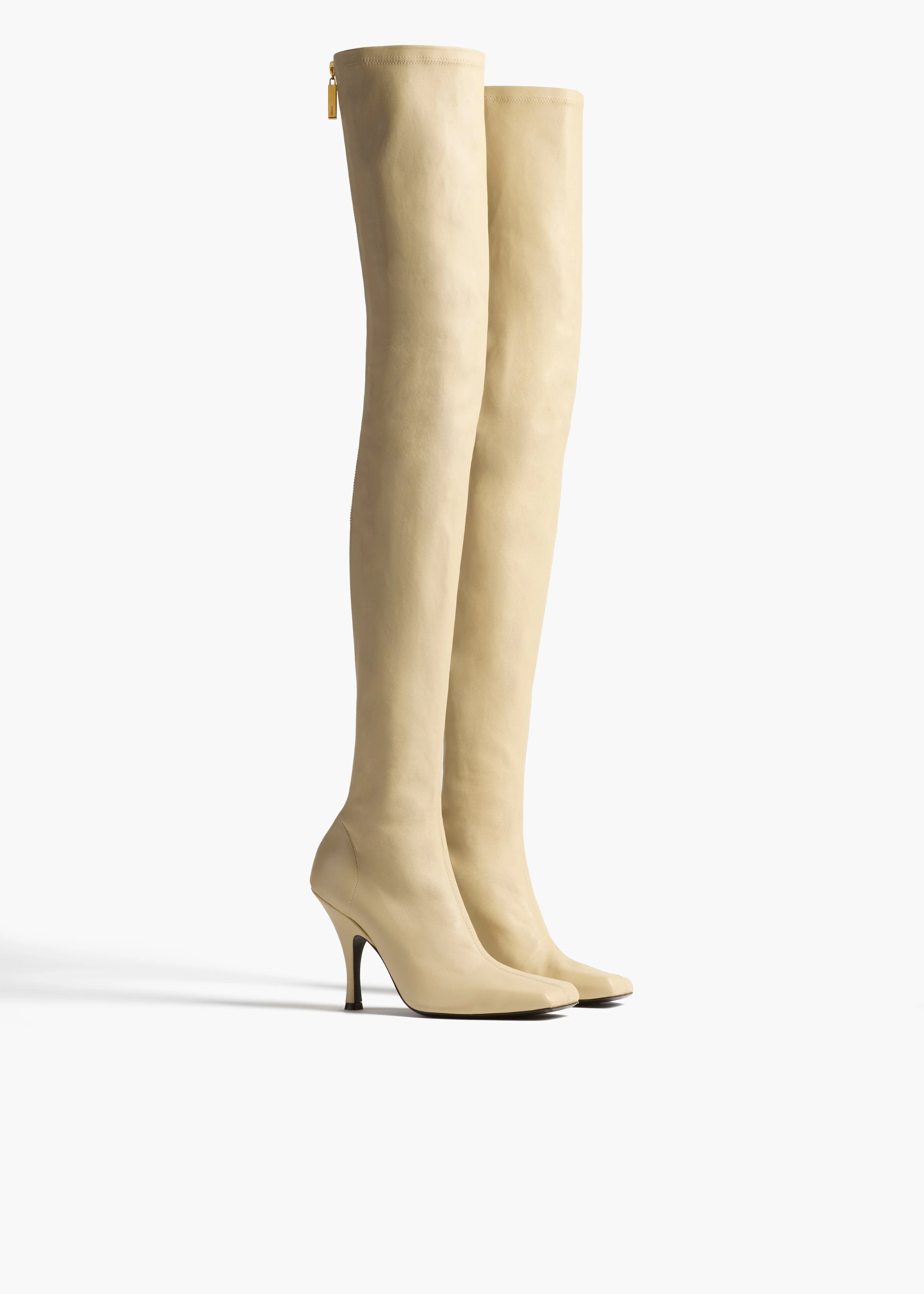Khaite - Eva Over - the - Knee Boot in Sand Nappa Leather - Image 7
