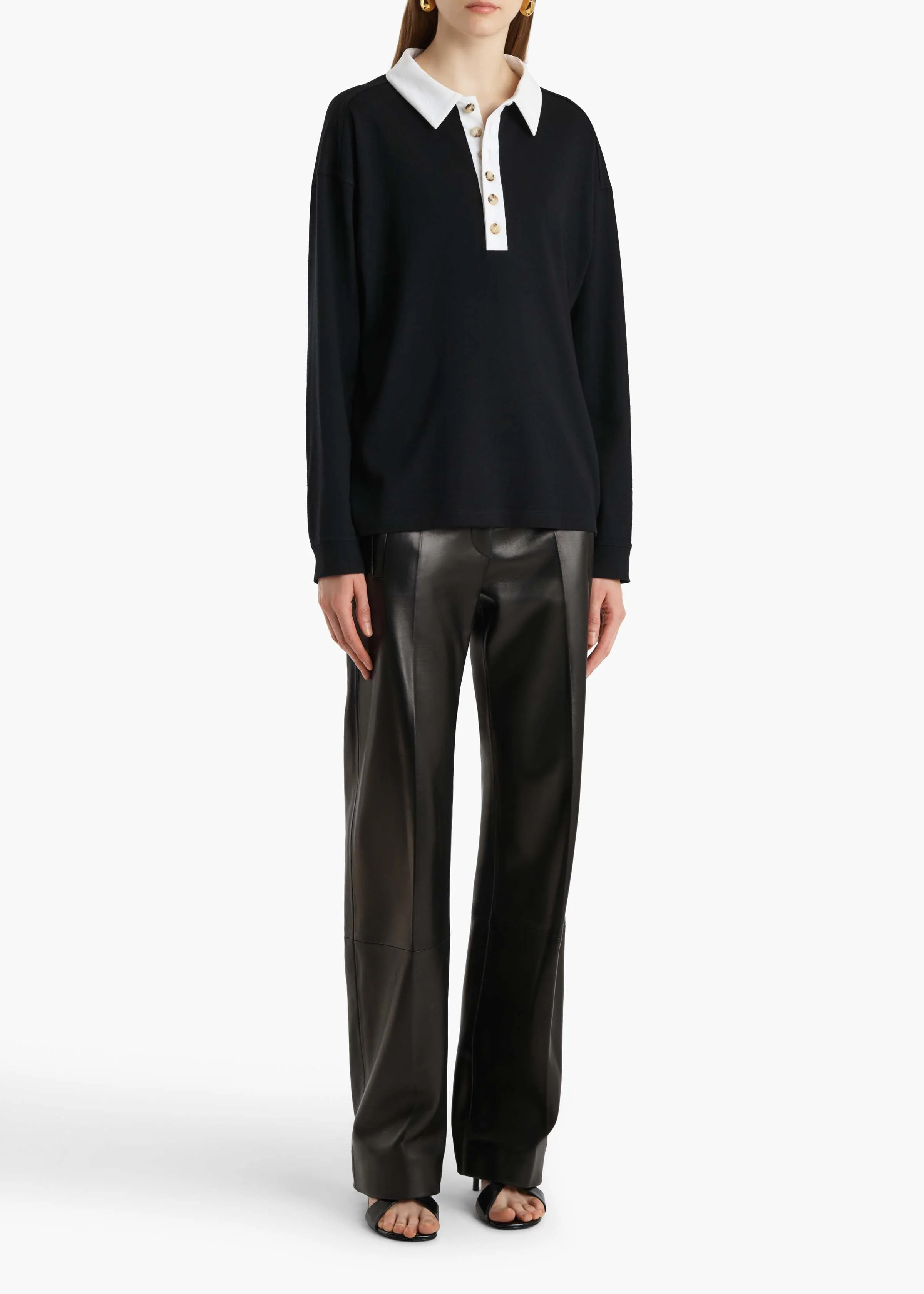 Khaite - Faithful Top in Black and White - Image 9