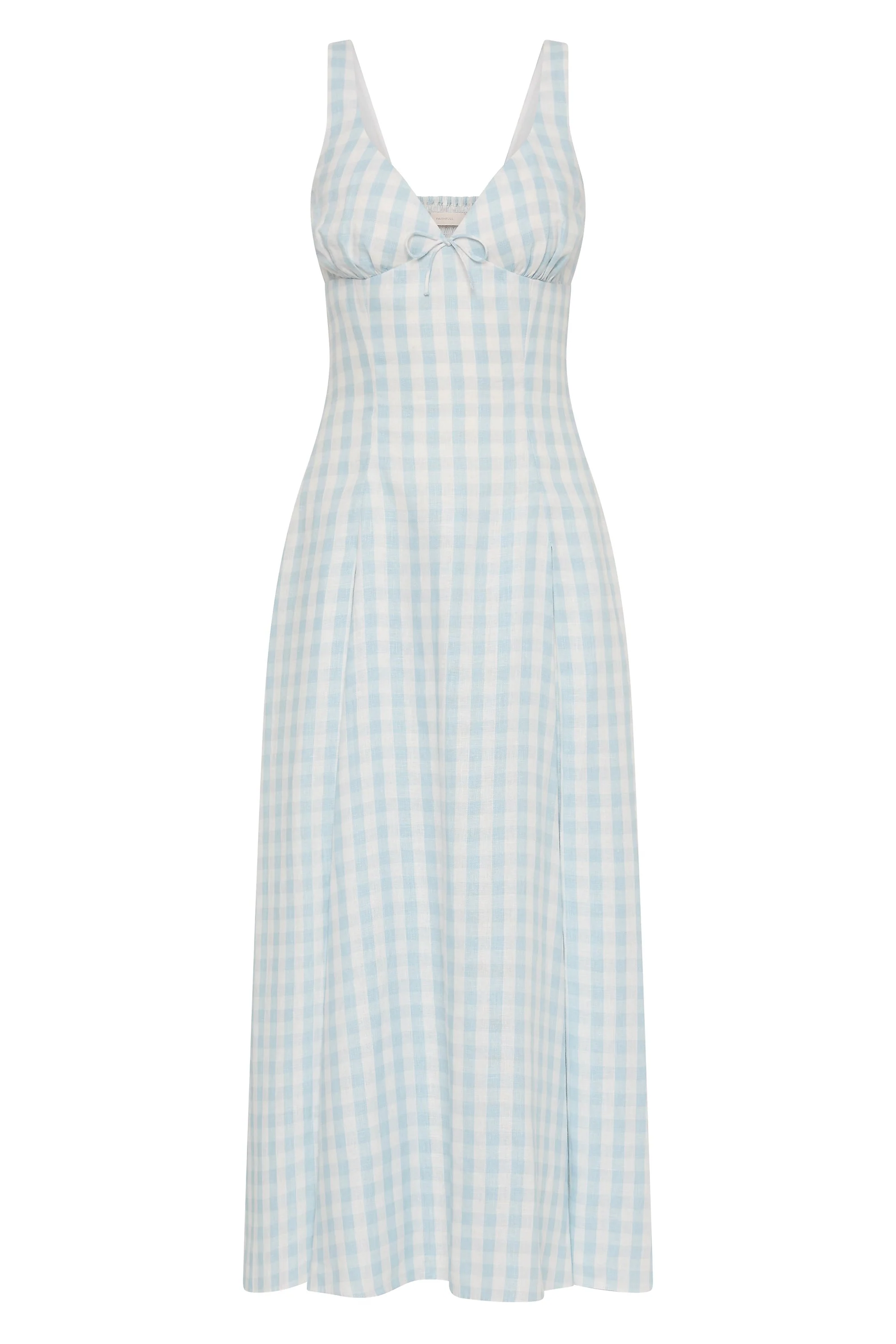 Faithfull - Adalee Midi Dress Gingham Sky Blue - Image 6