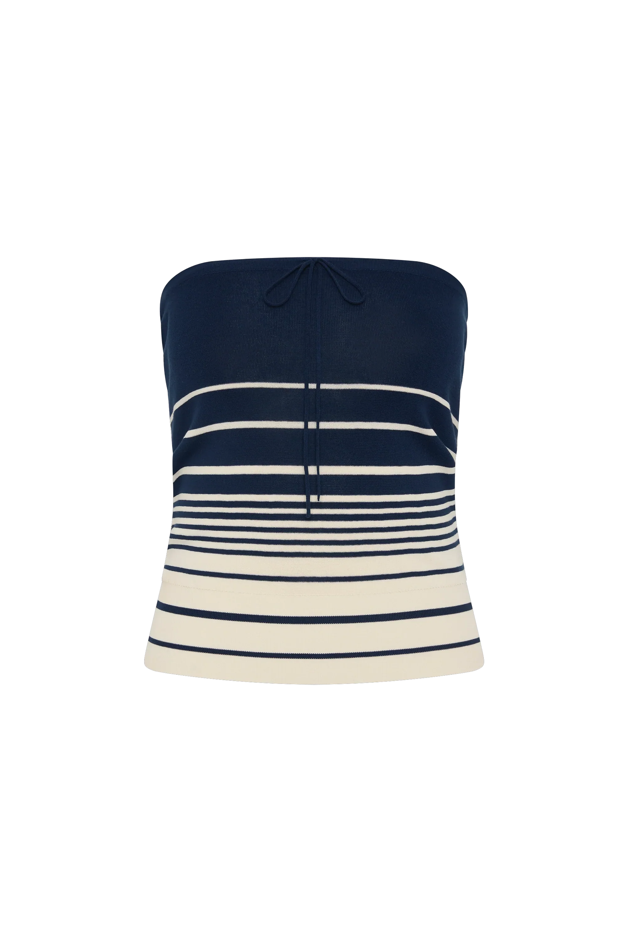 Faithfull - Arlette Strapless Top Navy Cream Stripe - Image 7