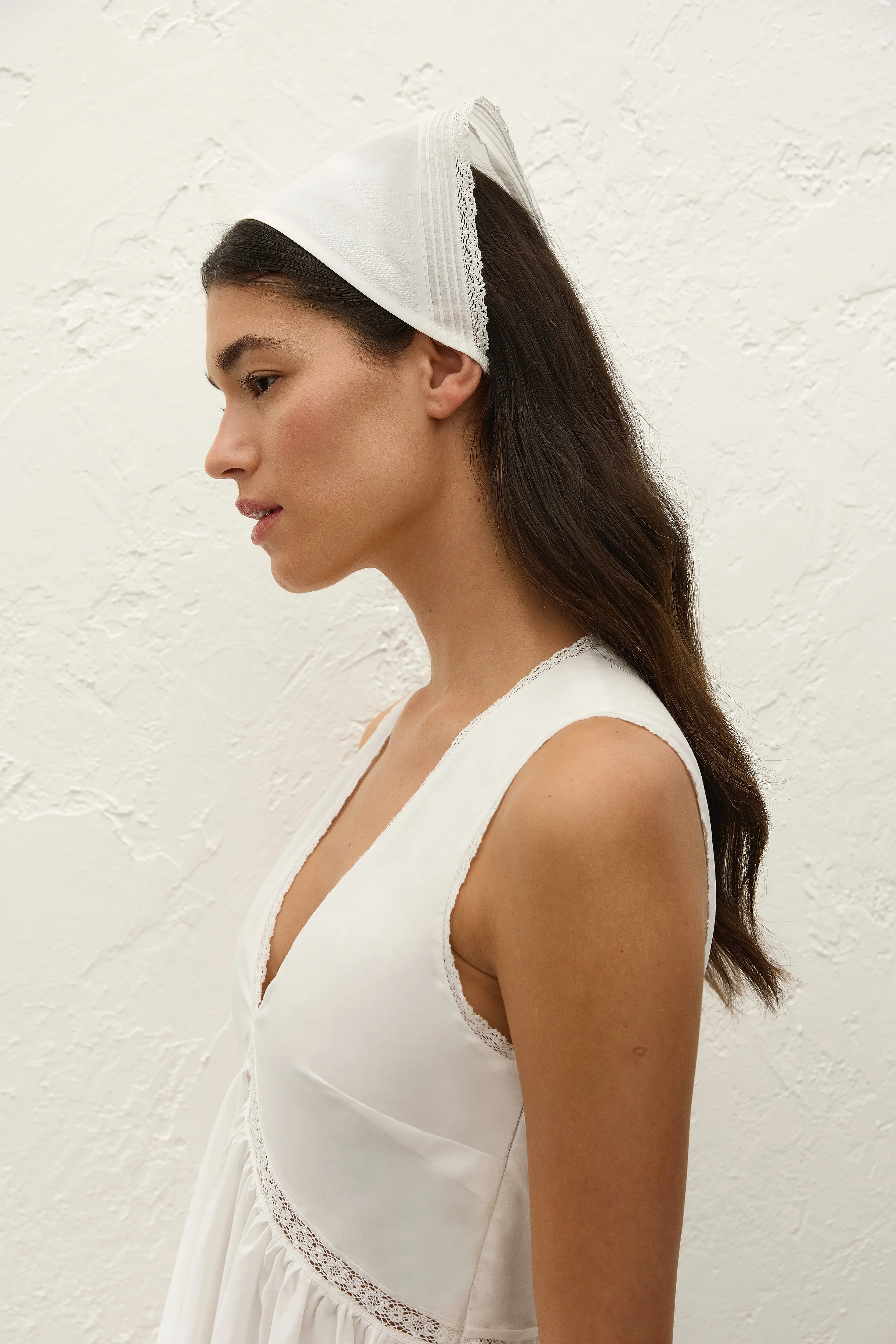 Faithfull - Emilia Head Scarf Fresco Lace White - Image 2
