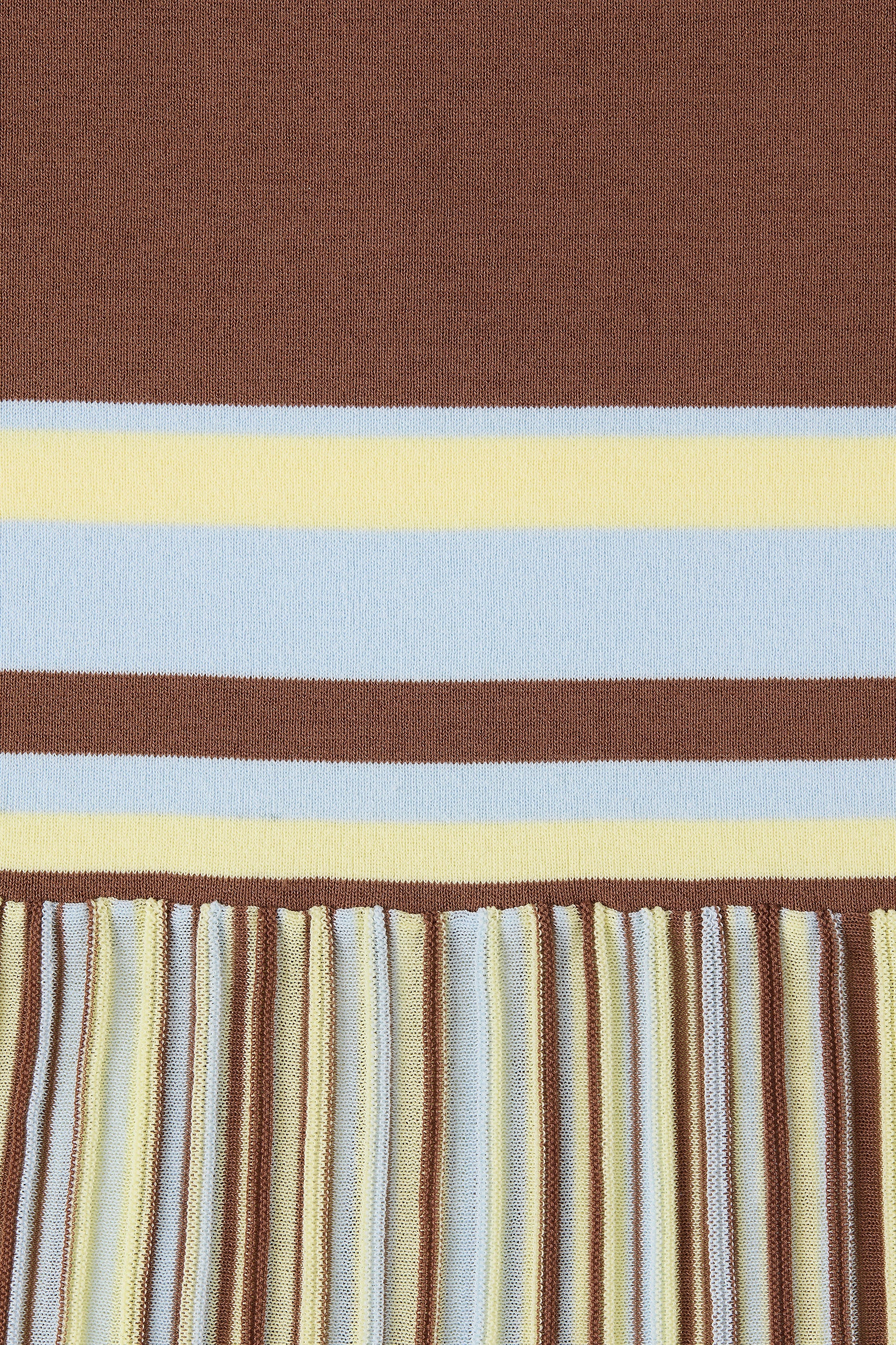 Faithfull - Esenia Knit Dress Sky Blue Pale Yellow Stripe - Image 6