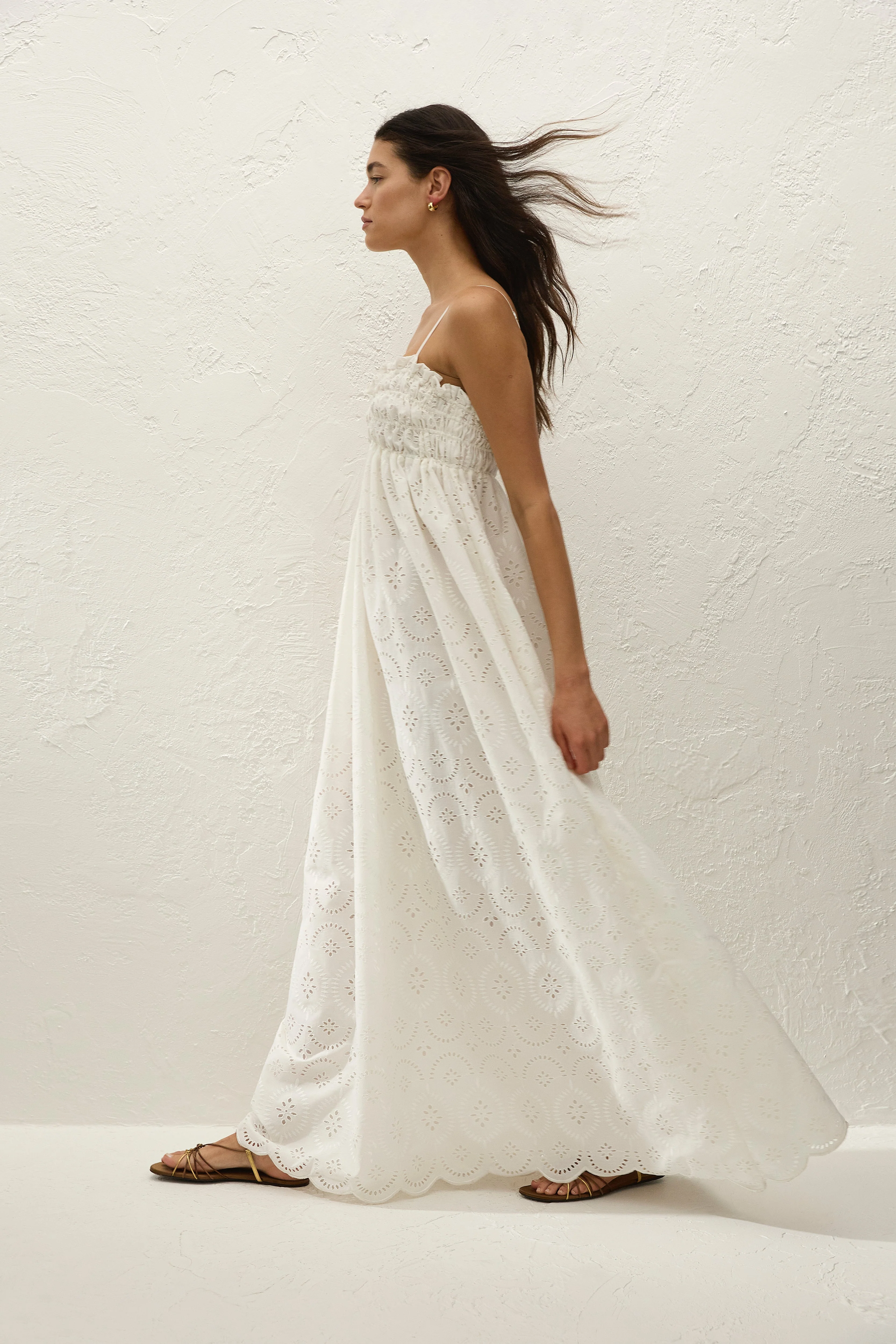 Faithfull - Etta Maxi Dress Bianca Broderie White - Image 4