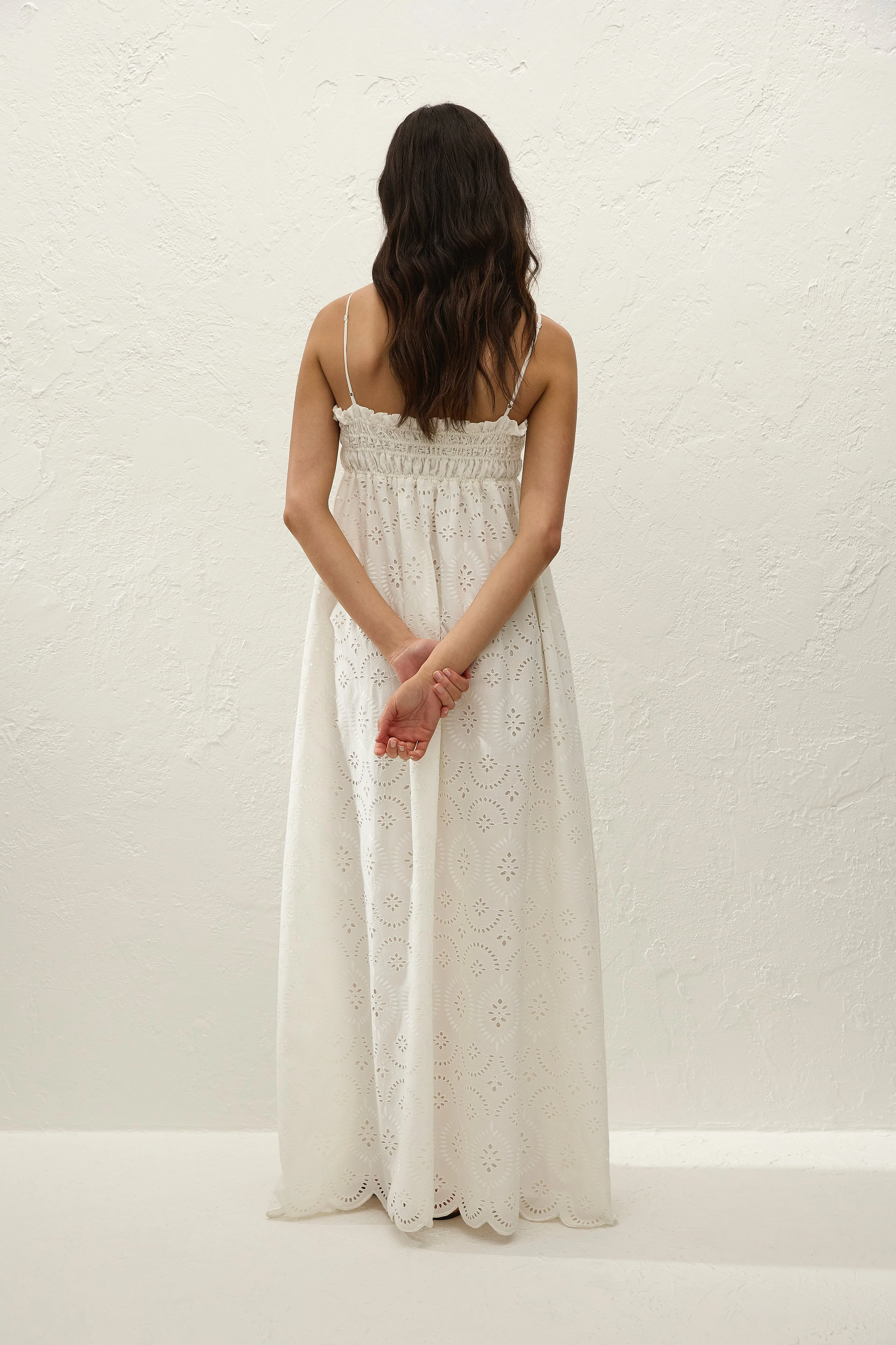Faithfull - Etta Maxi Dress Bianca Broderie White - Image 5