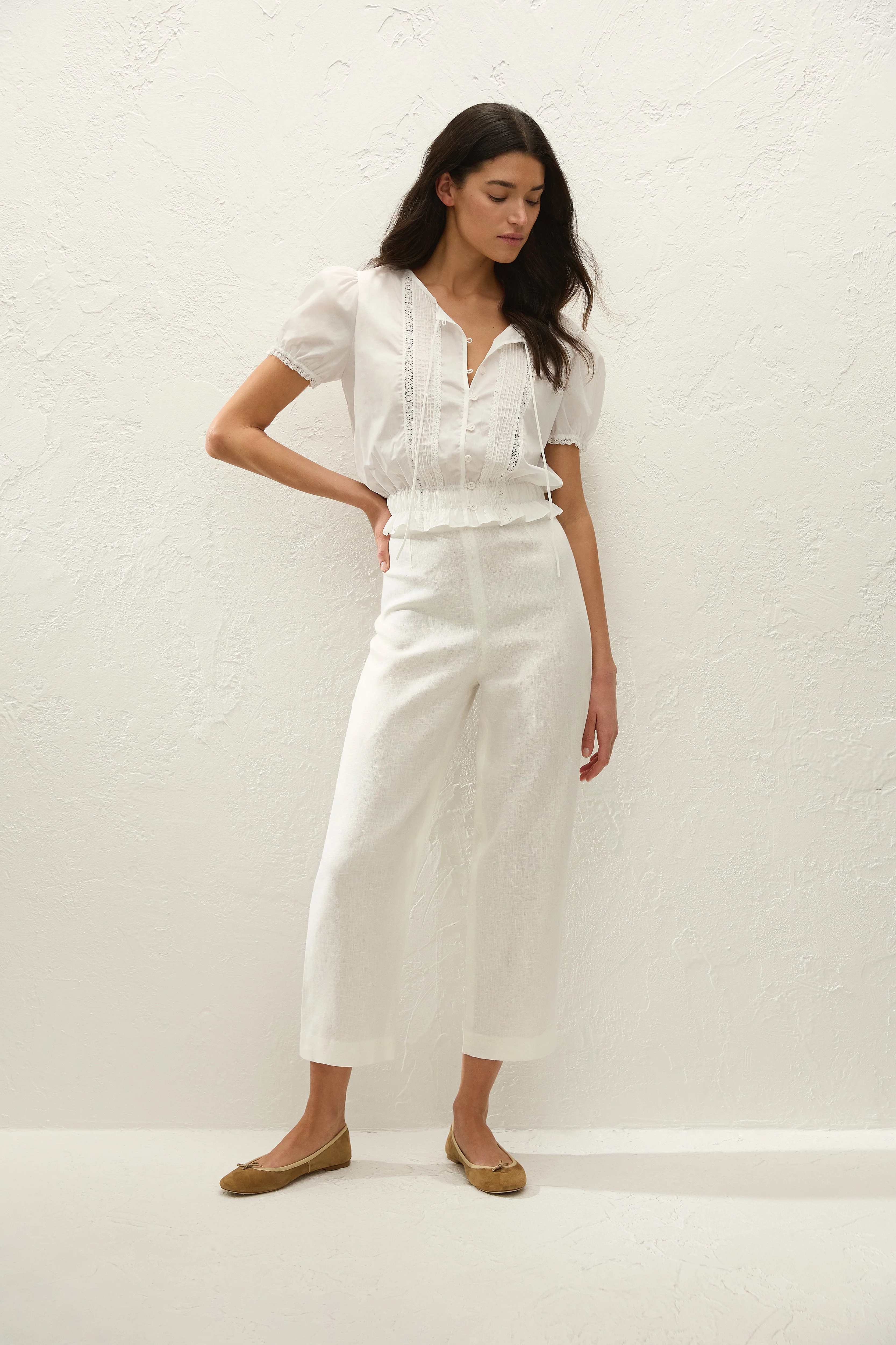 Faithfull - Fiora Blouse Fresco Lace White