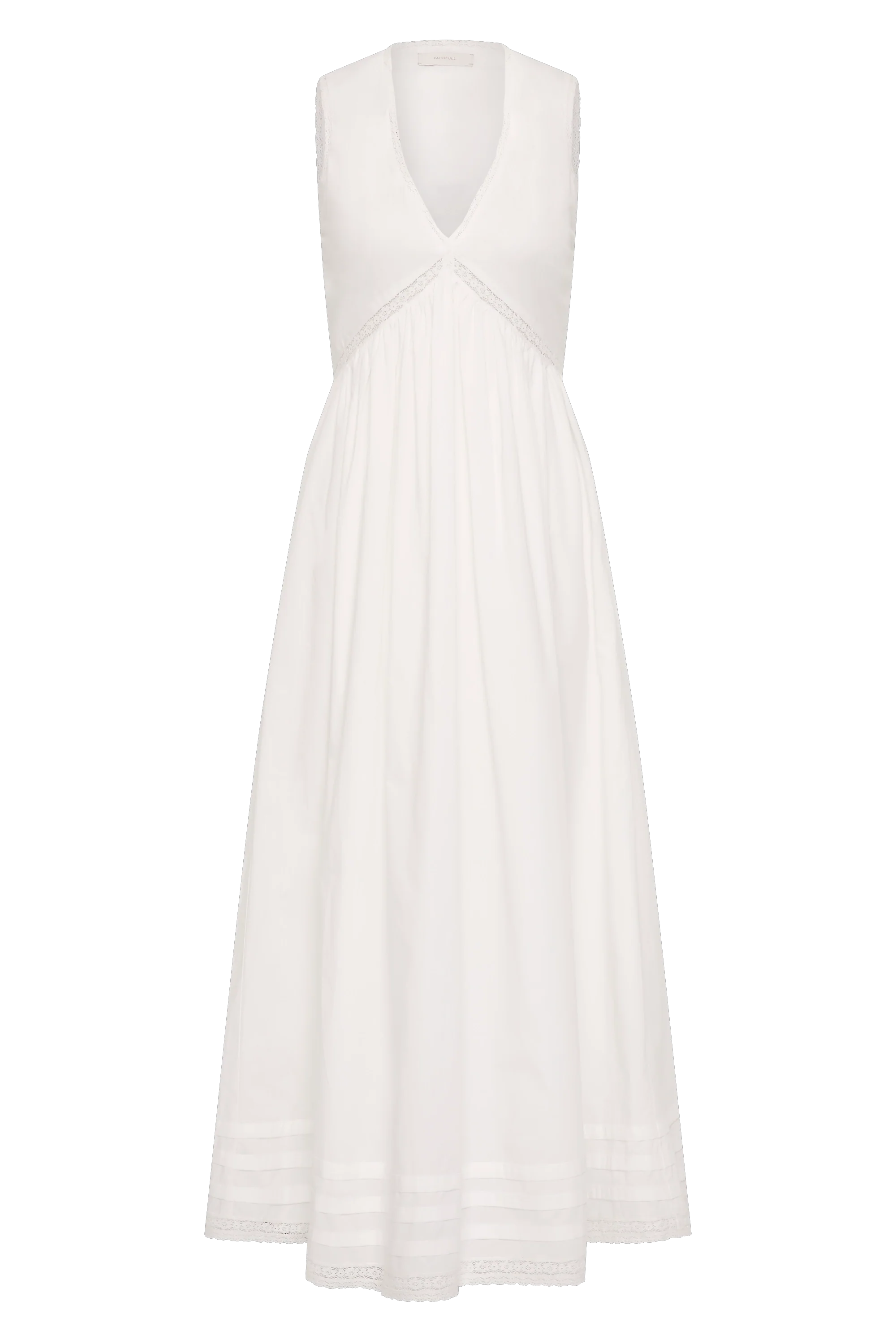 Faithfull - Fiora Midi Dress Fresco Lace White - Image 7