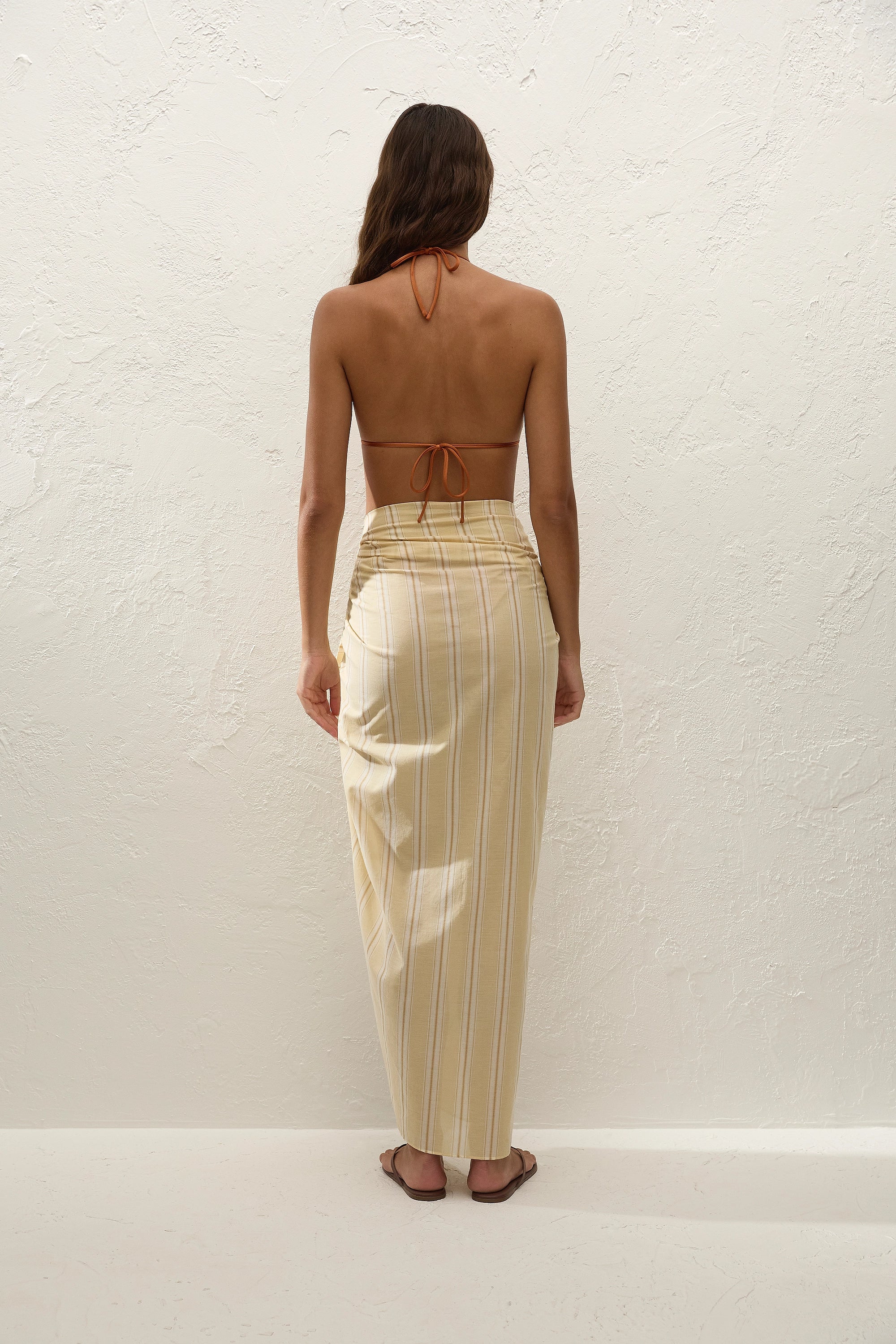 Faithfull - Lomas Pareo Ombre Stripe Faded Mustard - Image 4