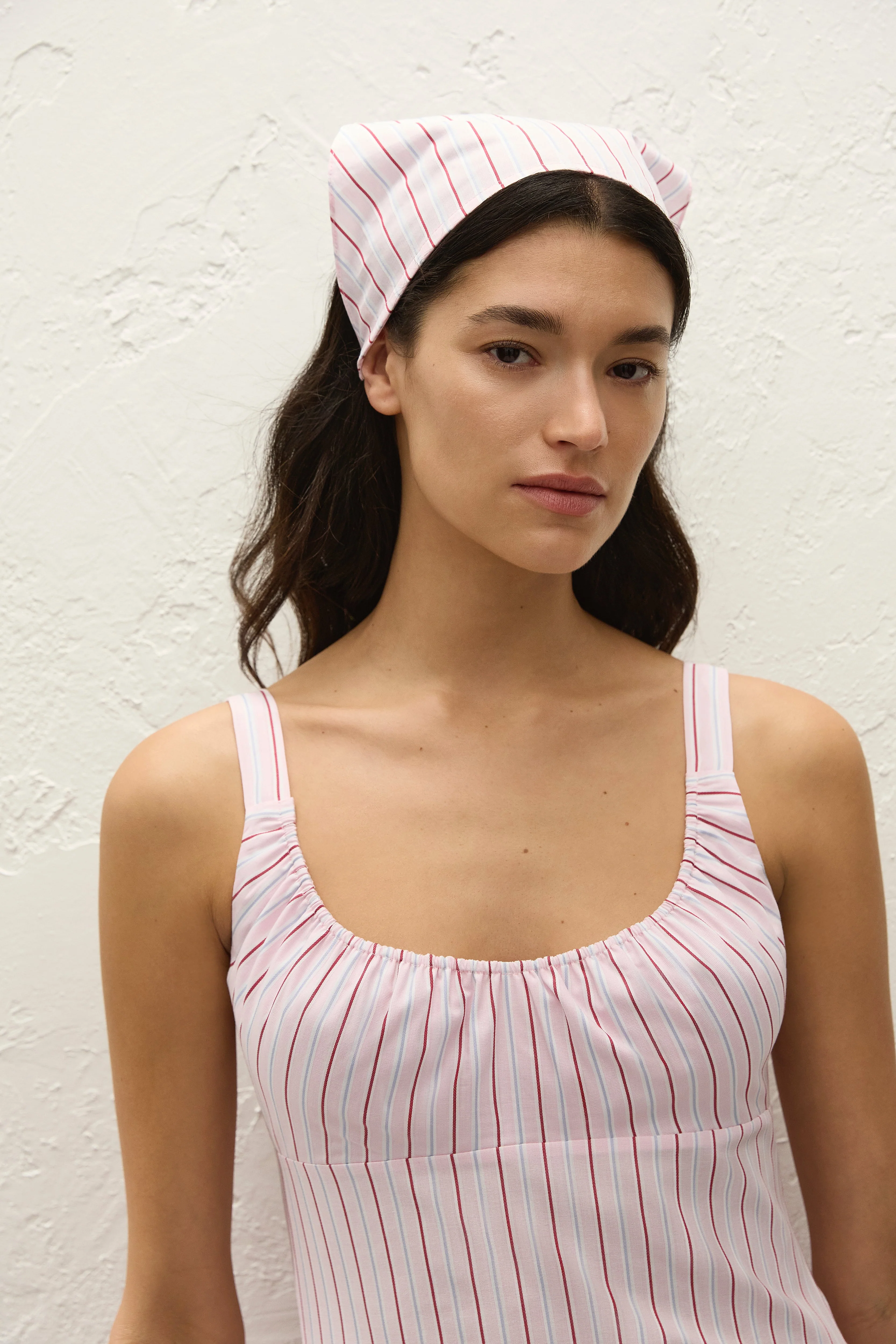 Faithfull - Lucia Head Scarf Fiori Stripe Palazzo