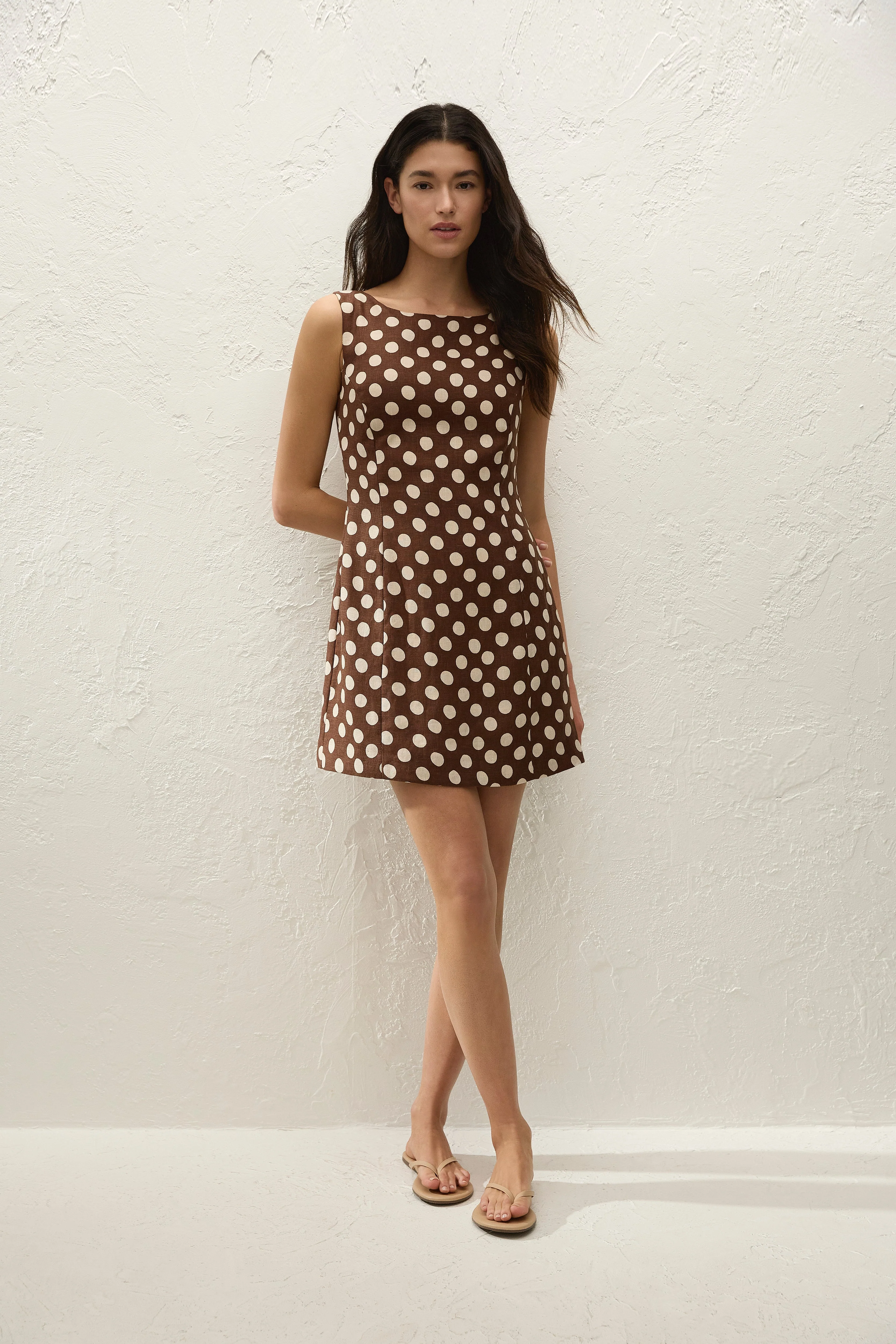 Faithfull - Lydie Mini Dress Cioccolato Dot