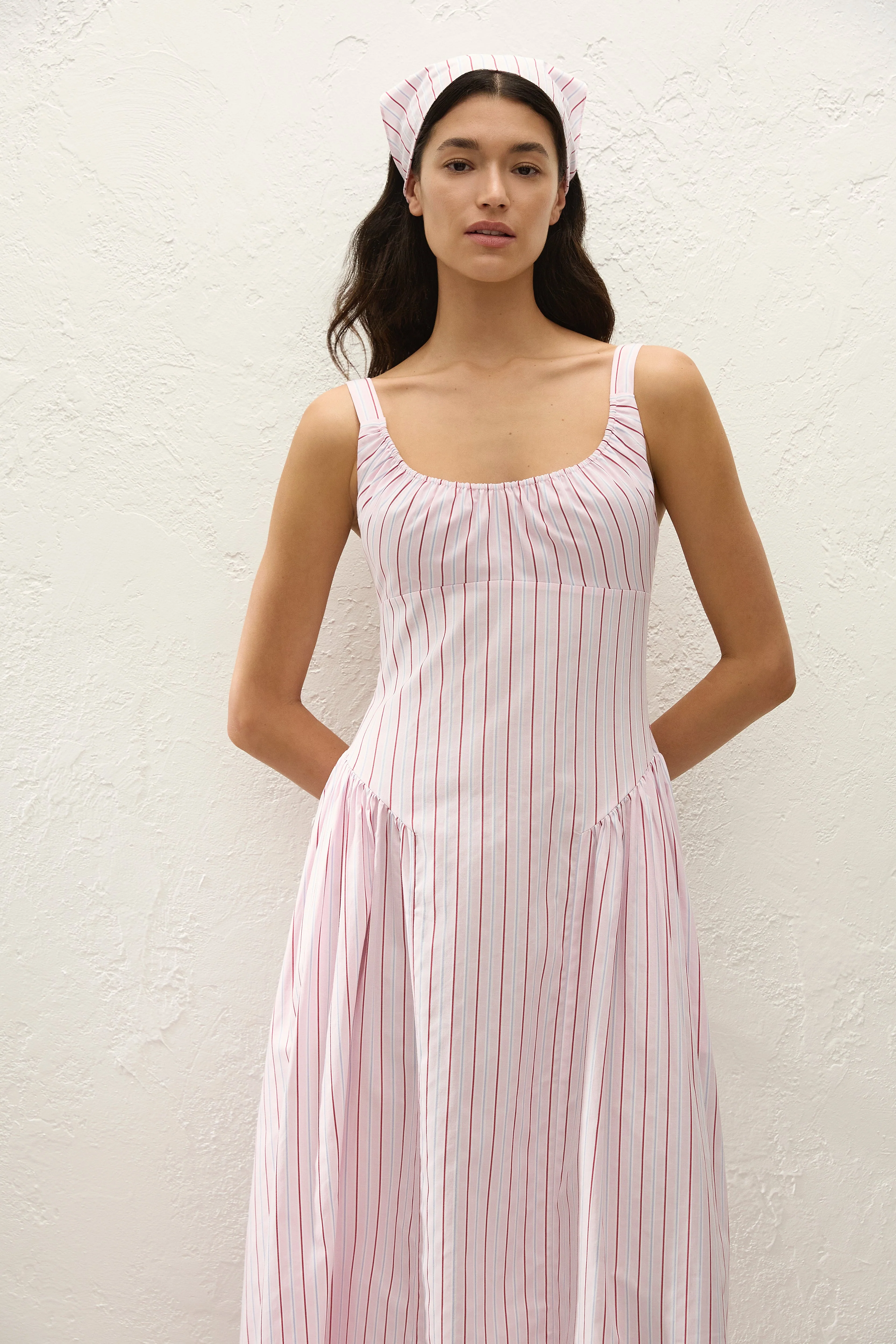 Faithfull - Marcella Midi Dress Fiori Stripe Palazzo - Image 4