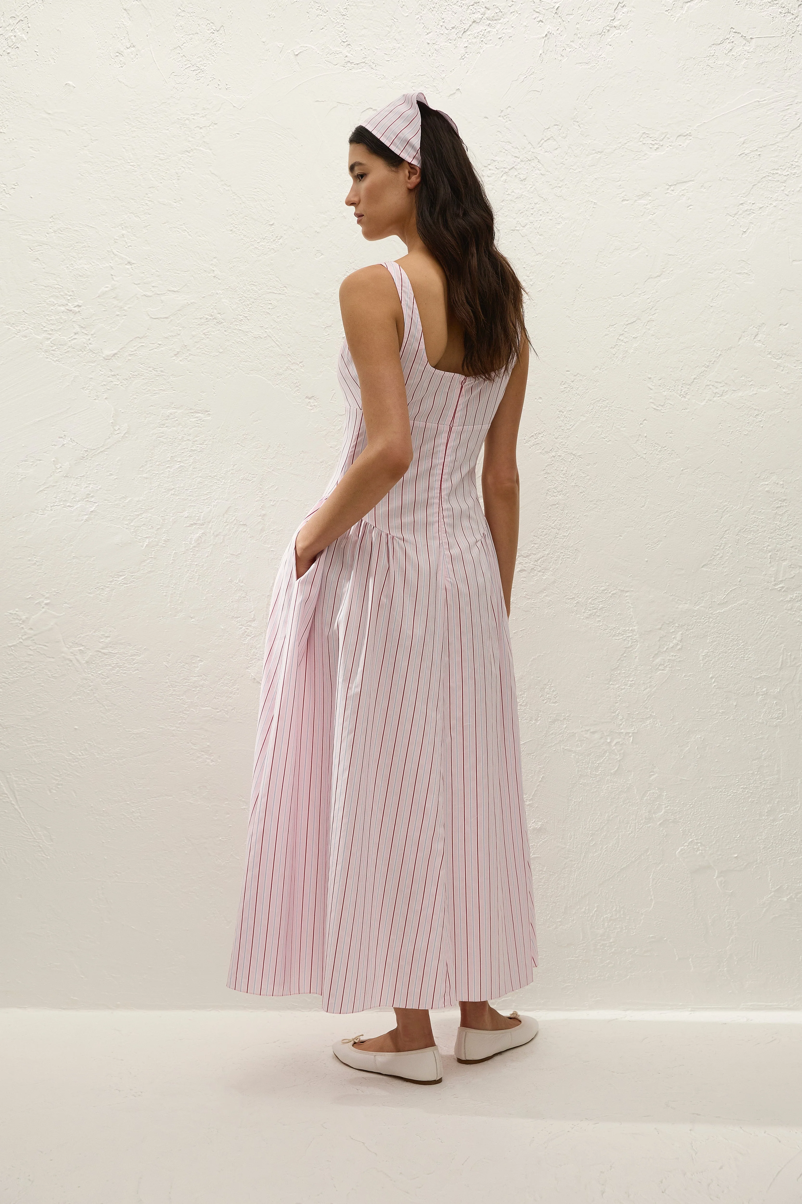 Faithfull - Marcella Midi Dress Fiori Stripe Palazzo - Image 6