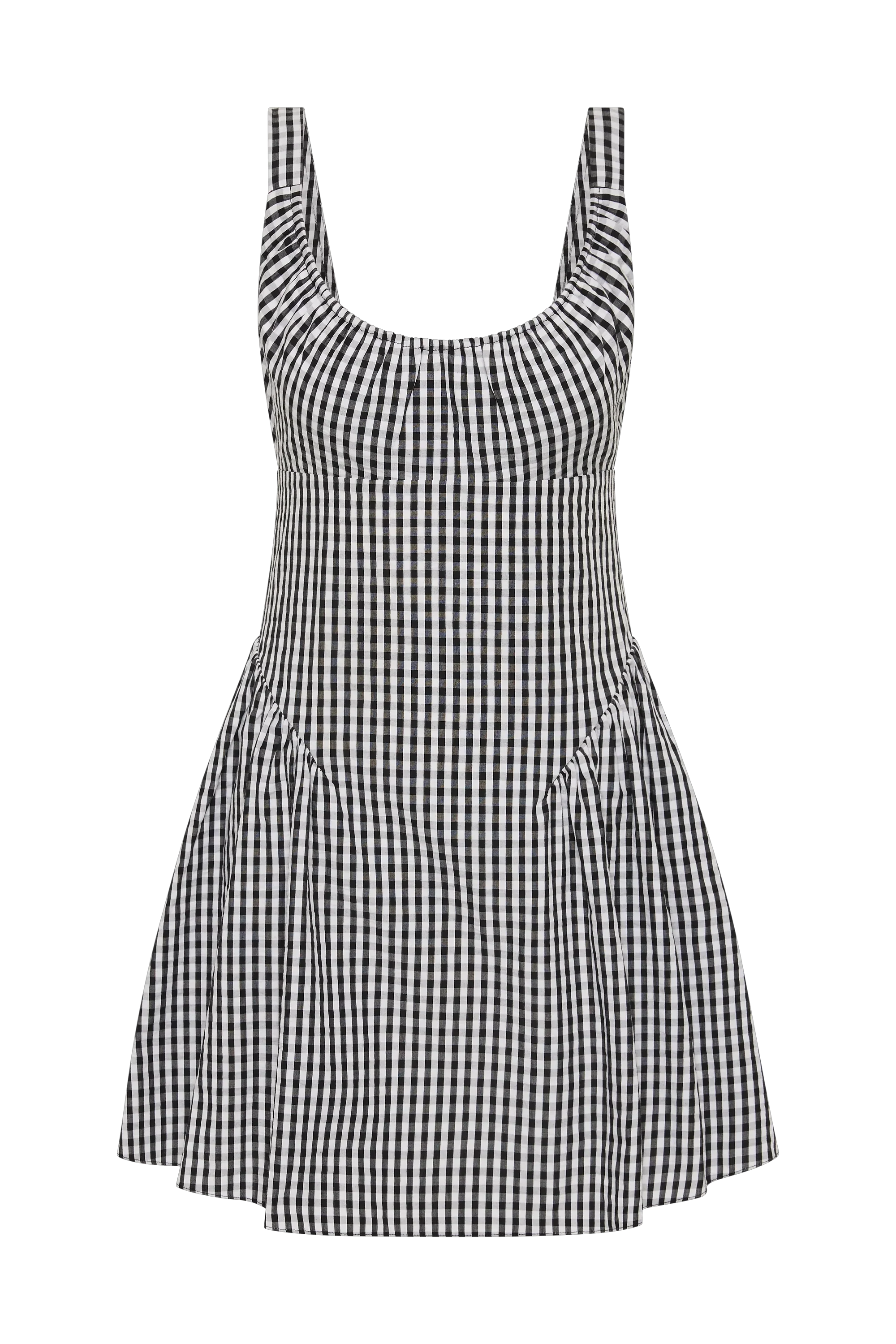 Faithfull - Marcella Mini Dress Black Textured Gingham - Image 6