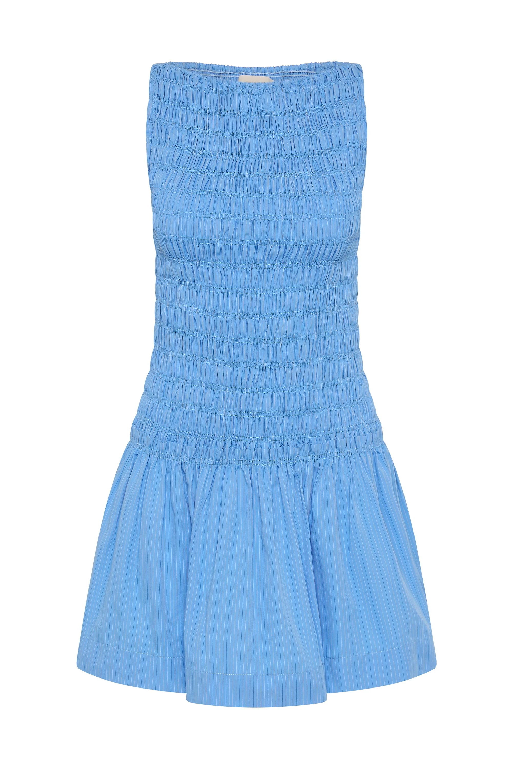 Faithfull - Maria Mini Dress Mico Pinstripe Azul - Image 6