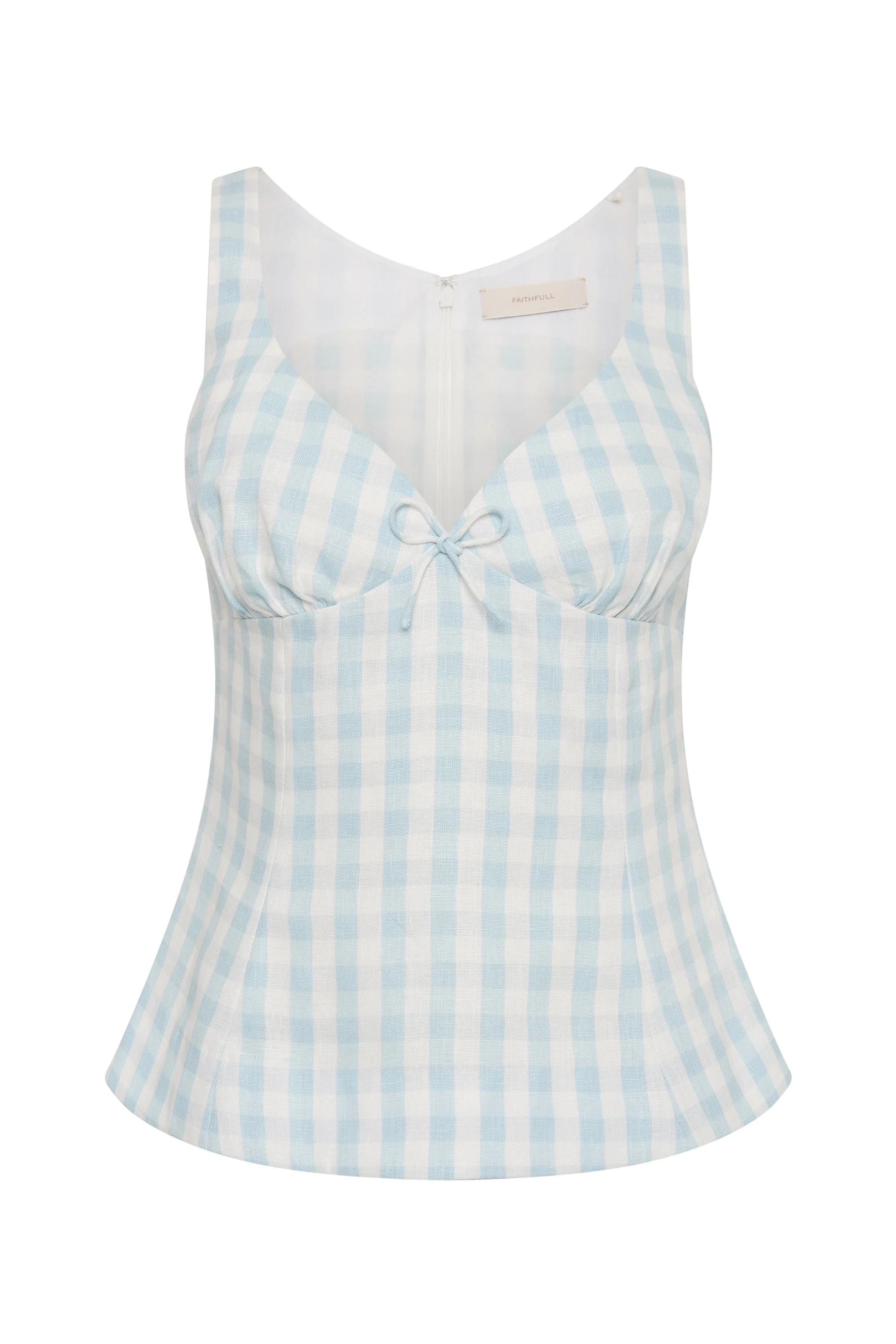 Faithfull - Martuba Top Gingham Sky Blue - Image 6