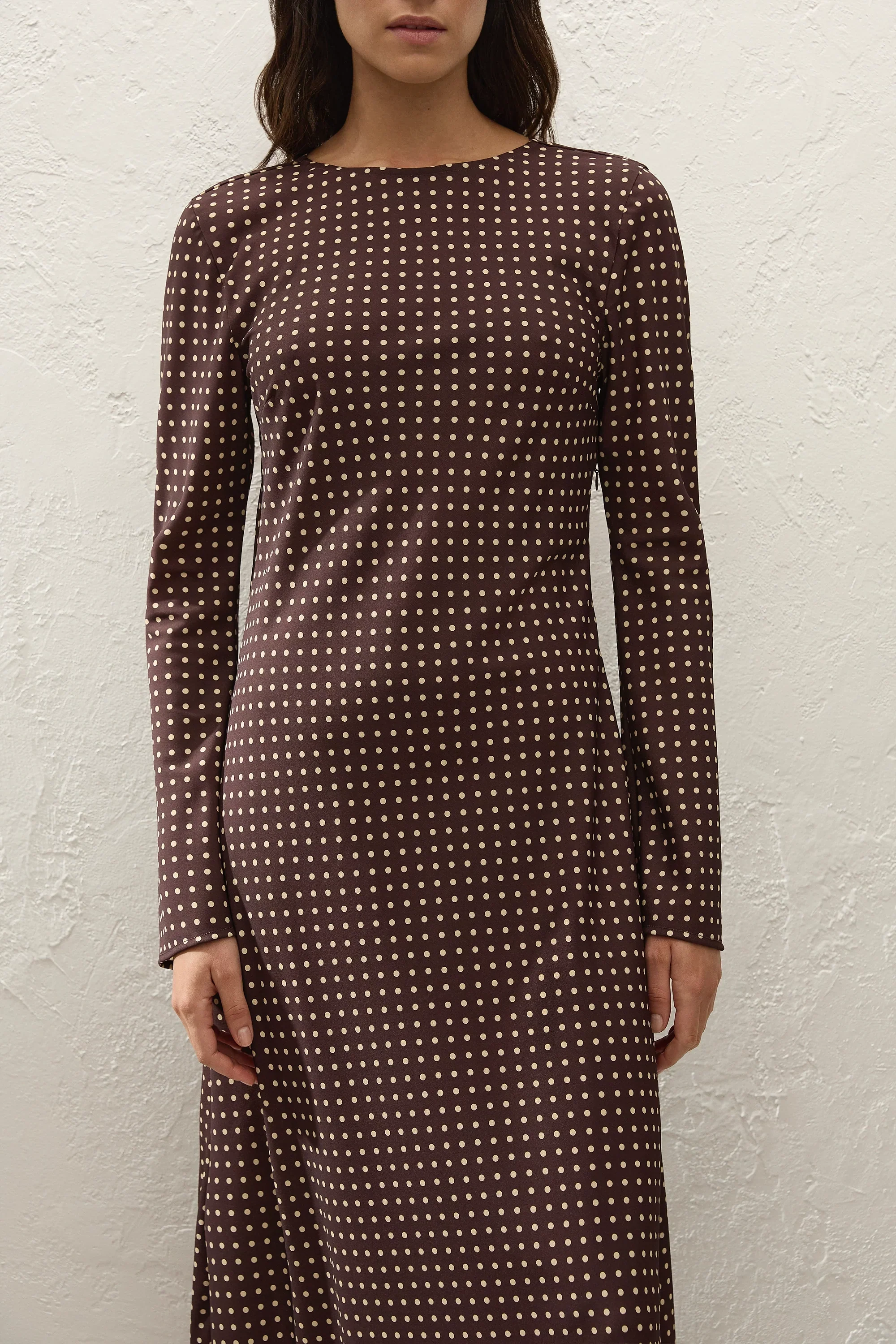 Faithfull - Mesa Maxi Dress Polkadot Chocolate Plum - Image 2